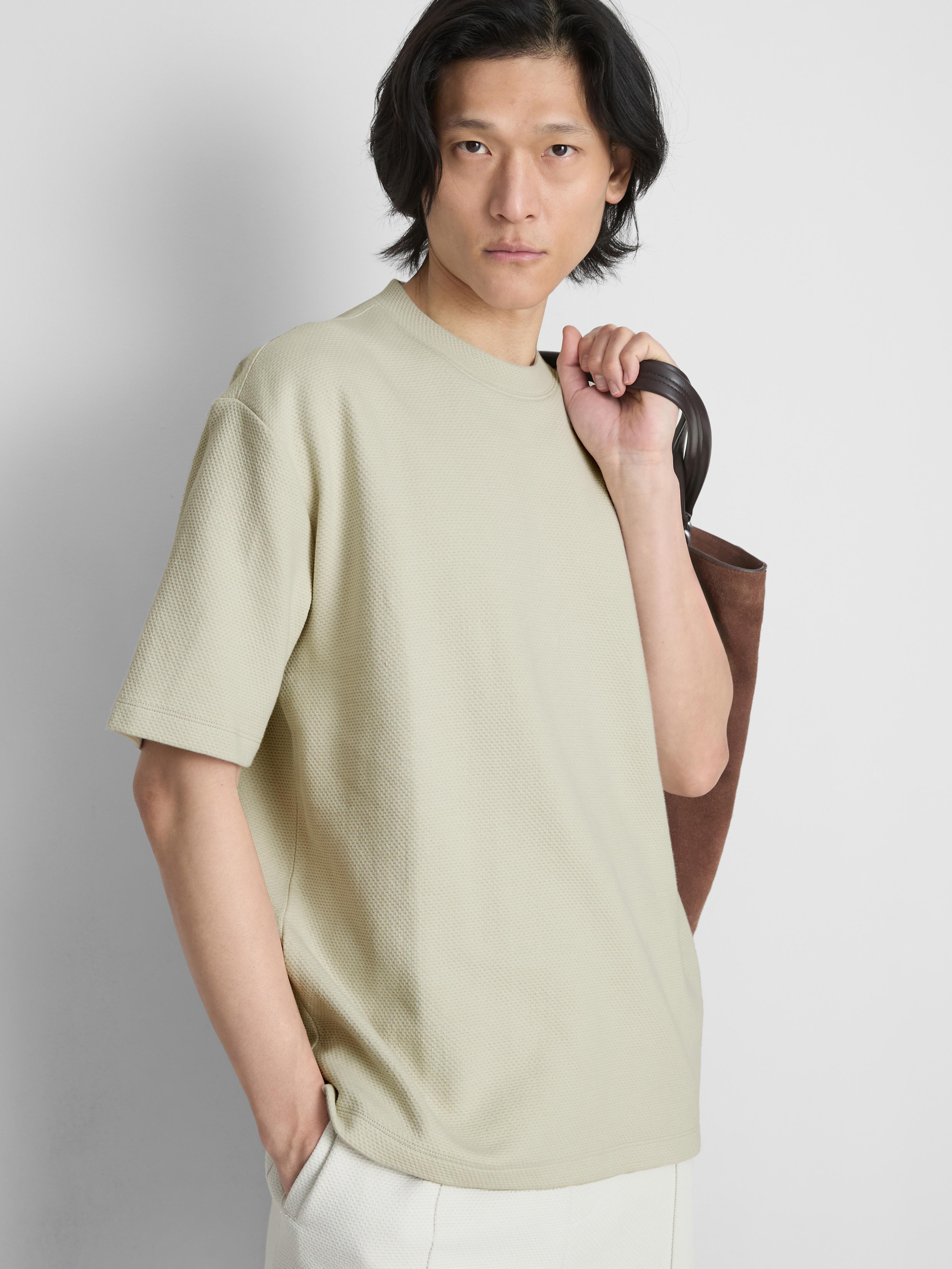 The Edit Short Sleeve Textured T-Shirt