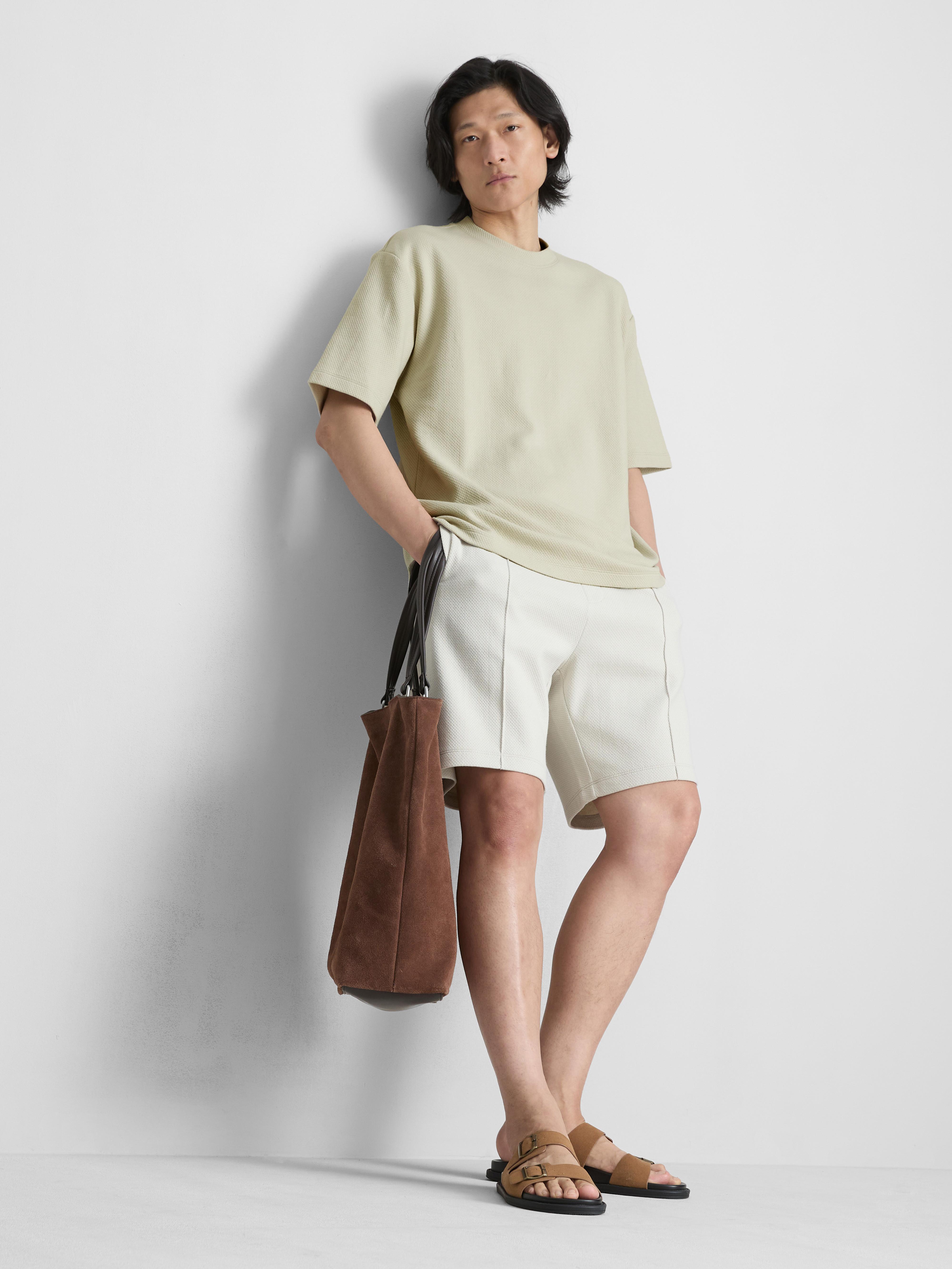 The Edit Short Sleeve Textured T-Shirt