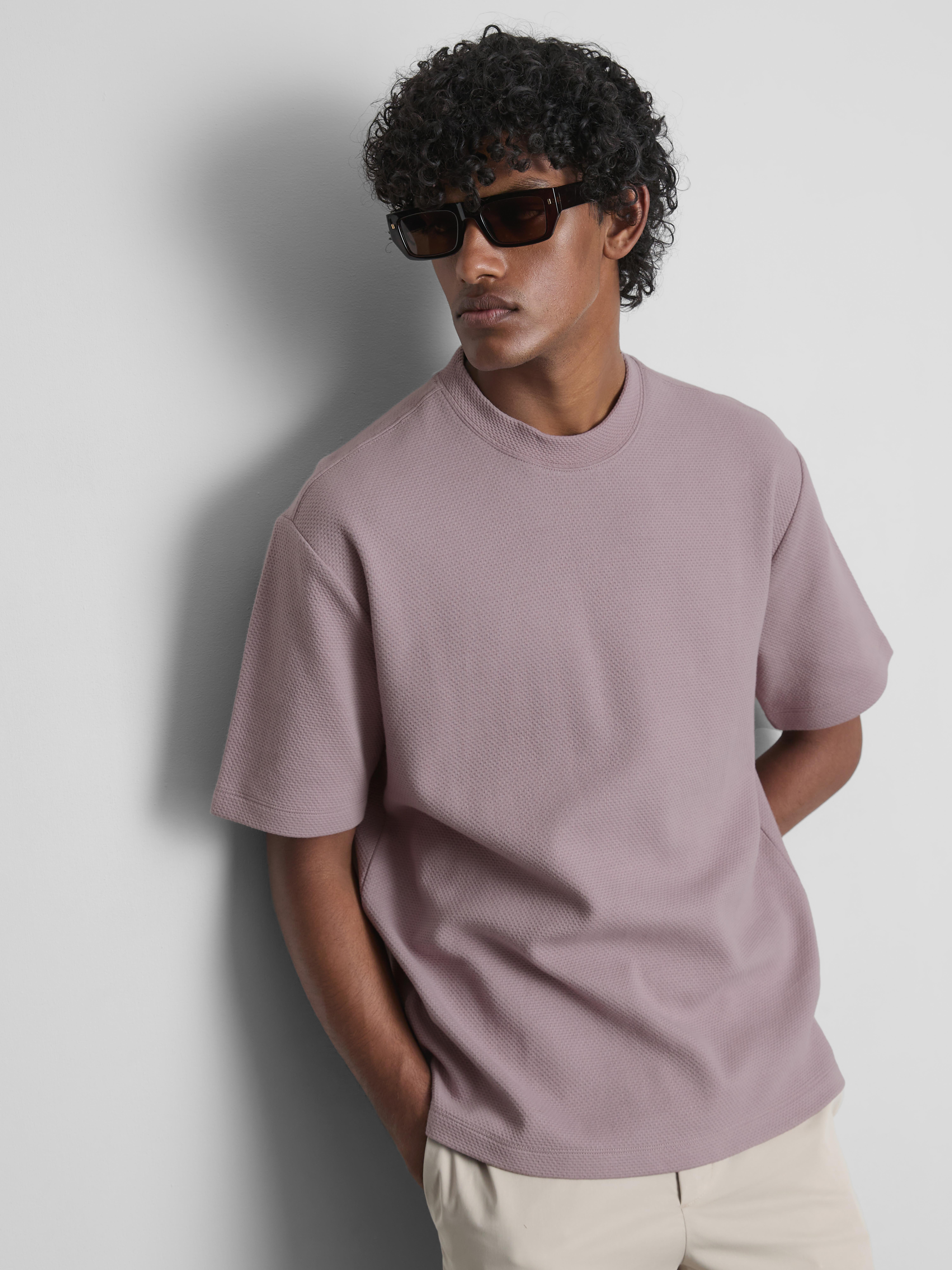 Katoenen T-shirt met textuur The Edit
