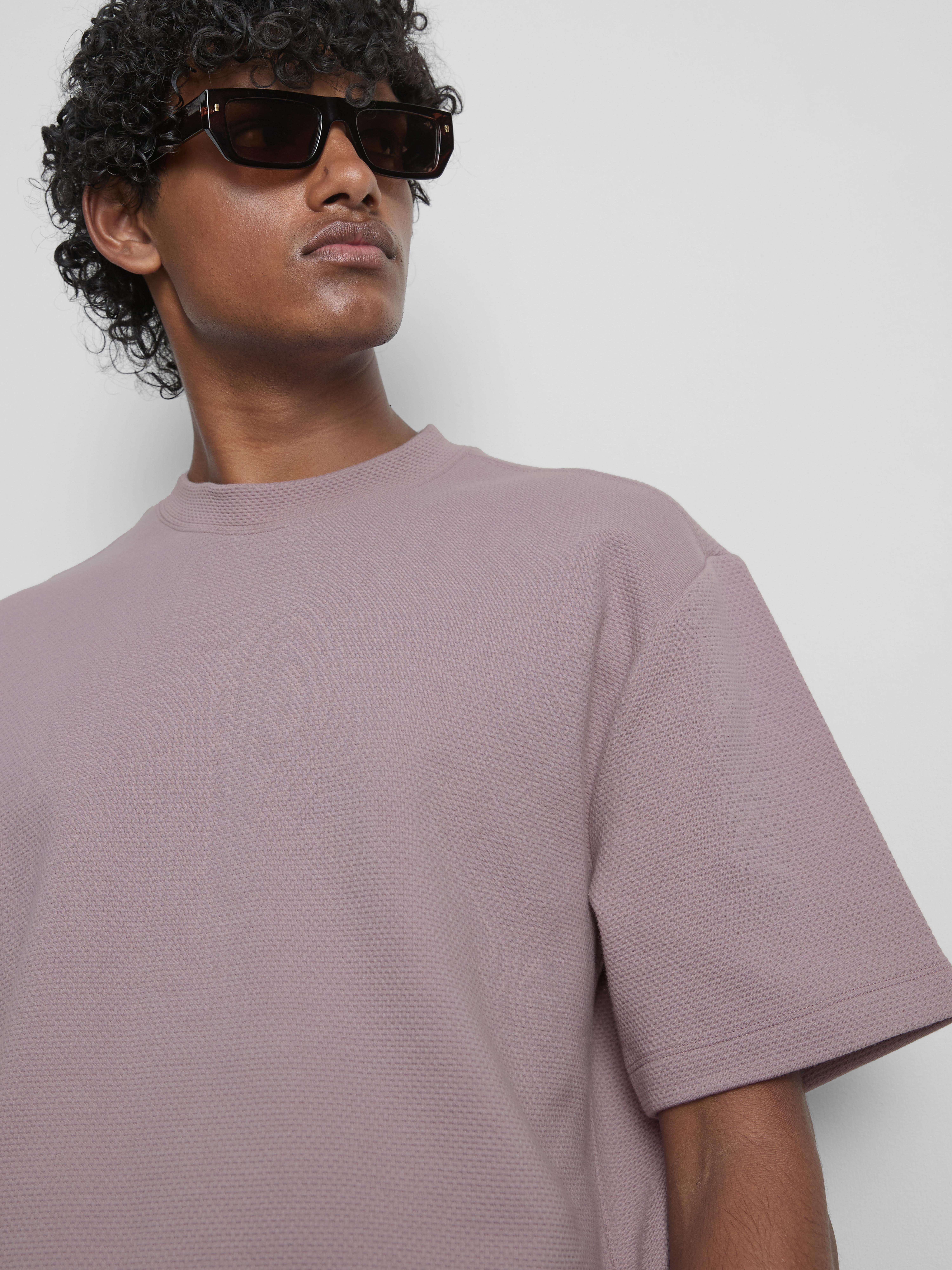 Katoenen T-shirt met textuur The Edit