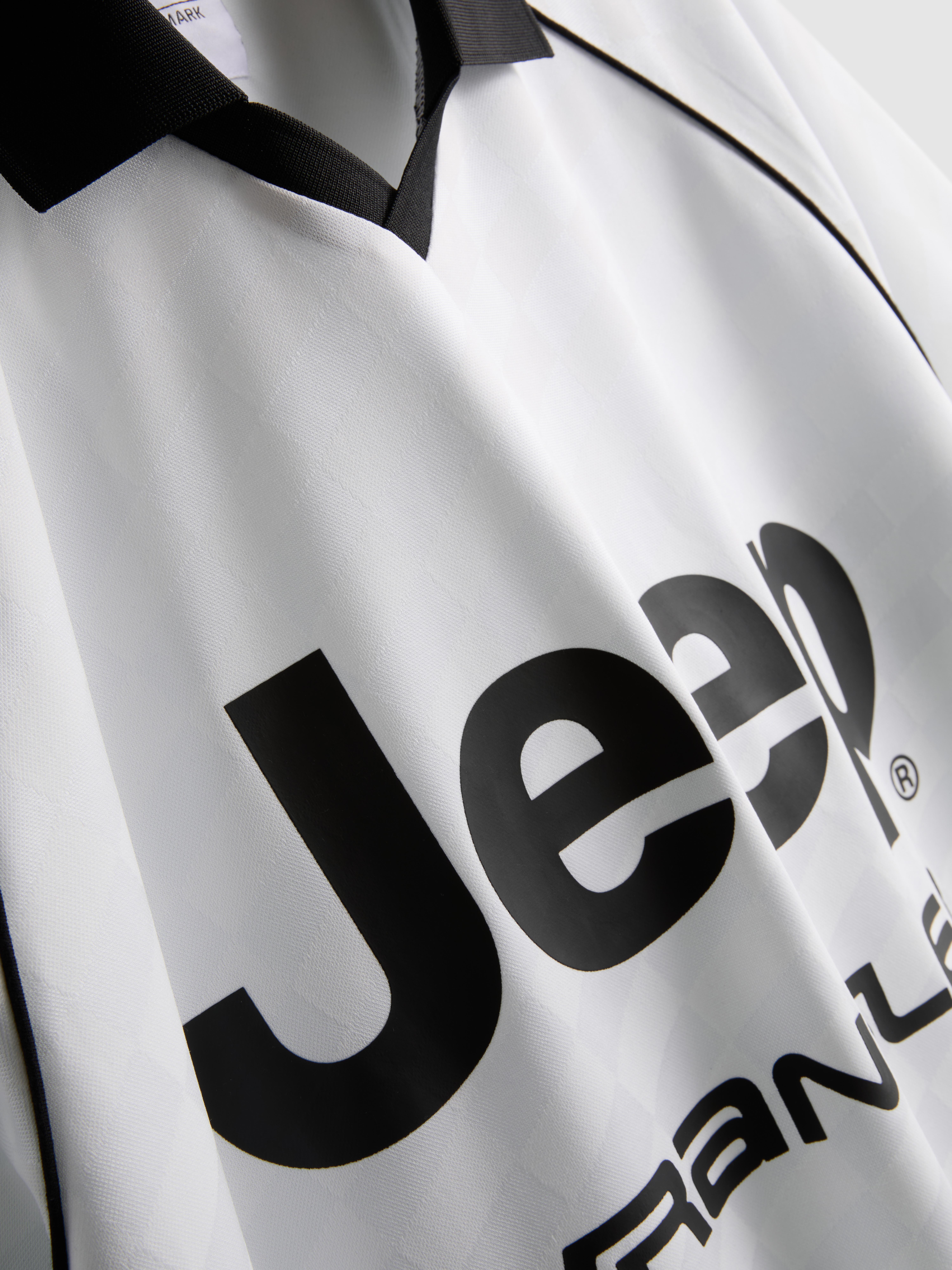 Men's White Jeep Logo Mesh T-Shirt