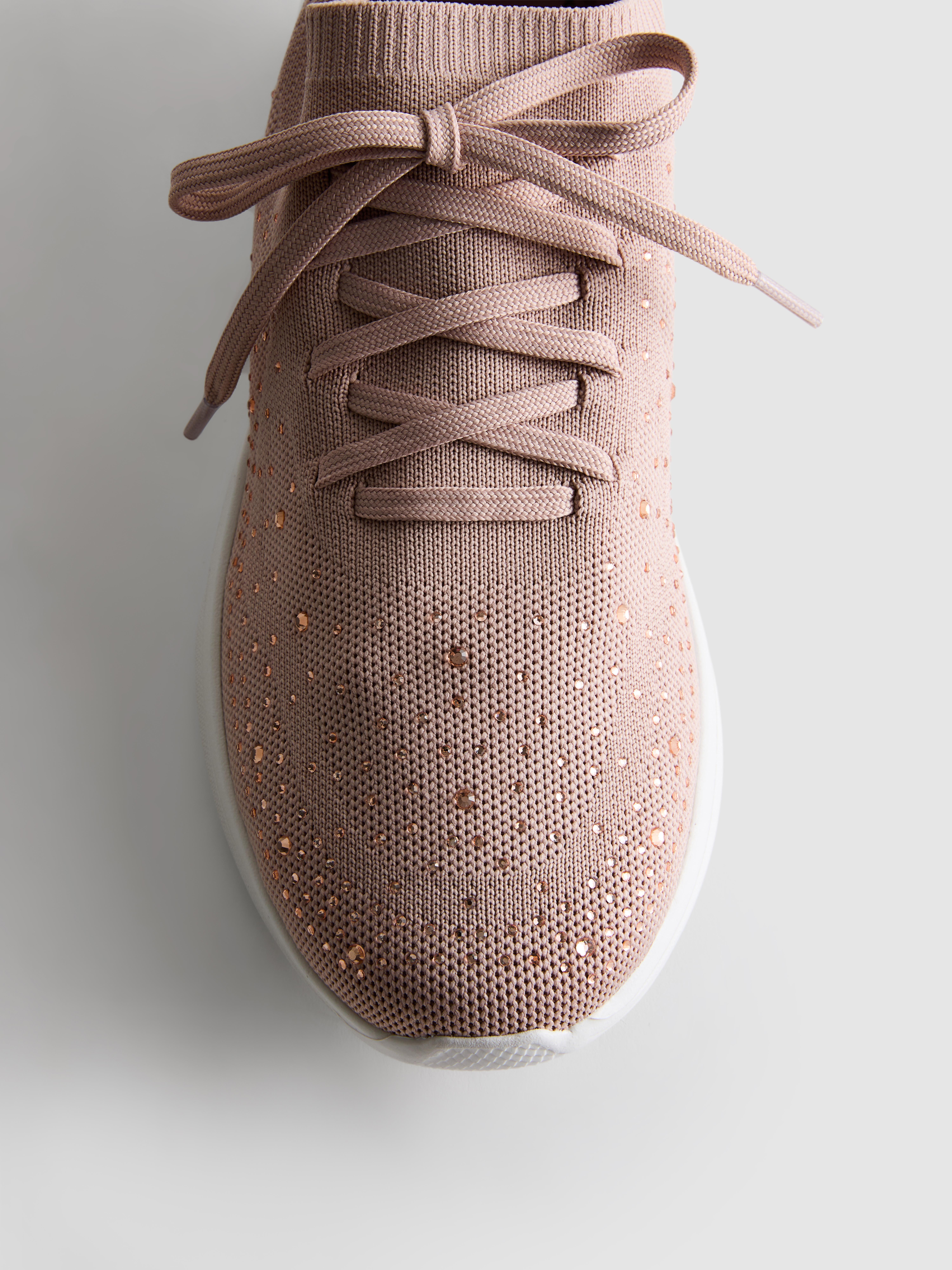 Diamante Detail Slip-On Sneakers