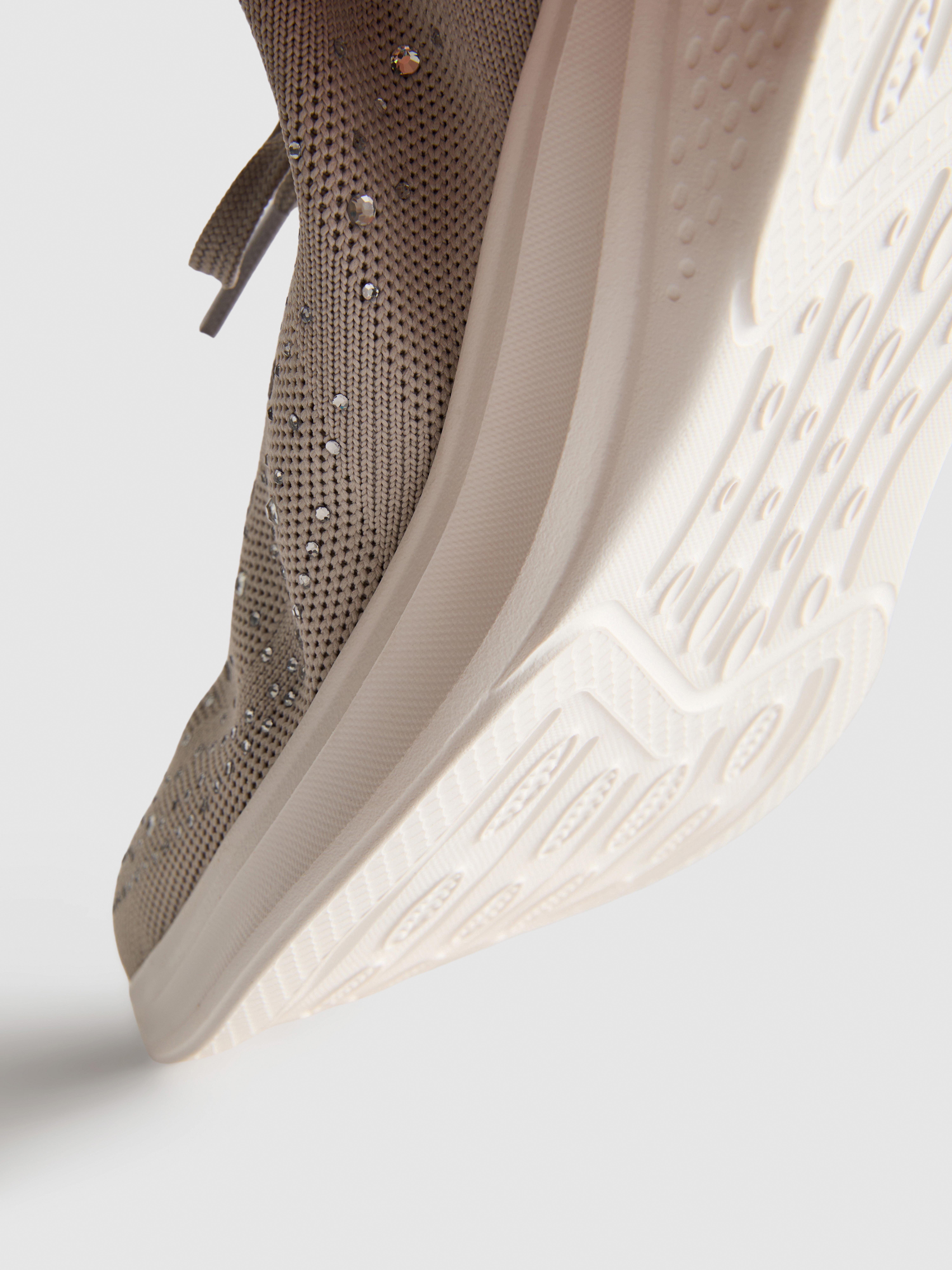 Diamante Detail Slip On Trainers
