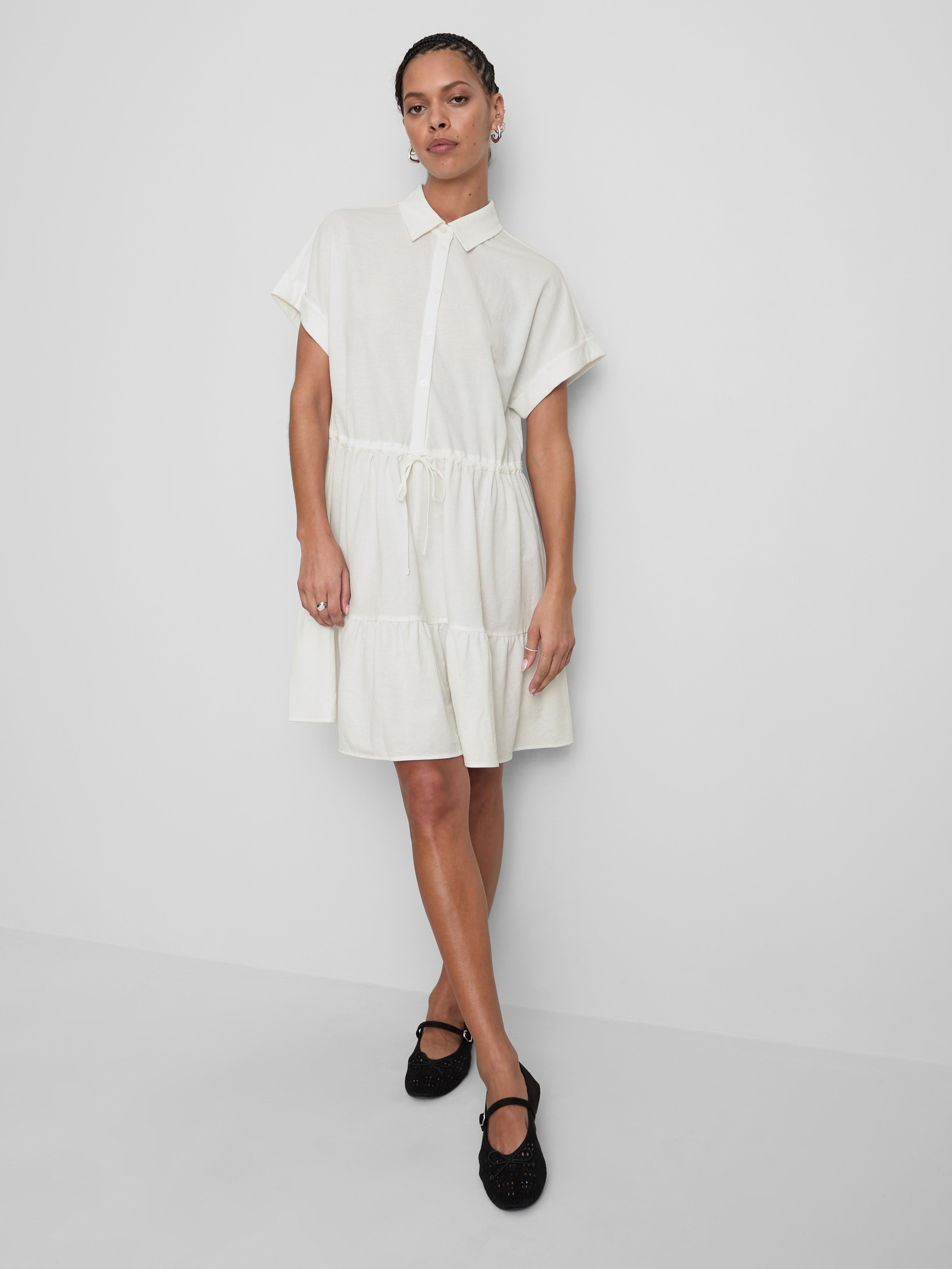knee length dresses for ladies Maurice White Button Up Mini Dress - US 12 main image 0