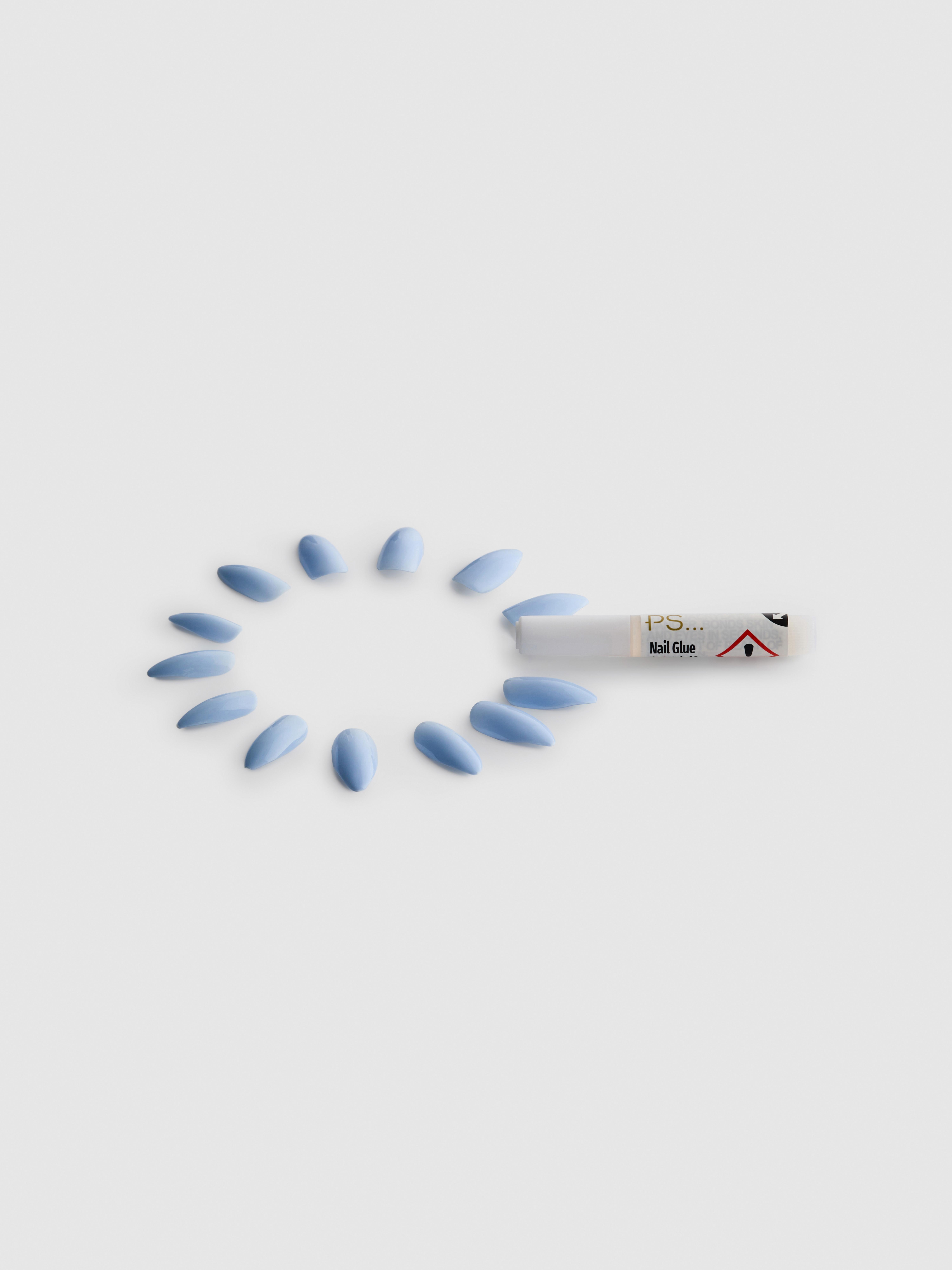 Spitze, glänzende Kunstnägel, 24er-Pack
