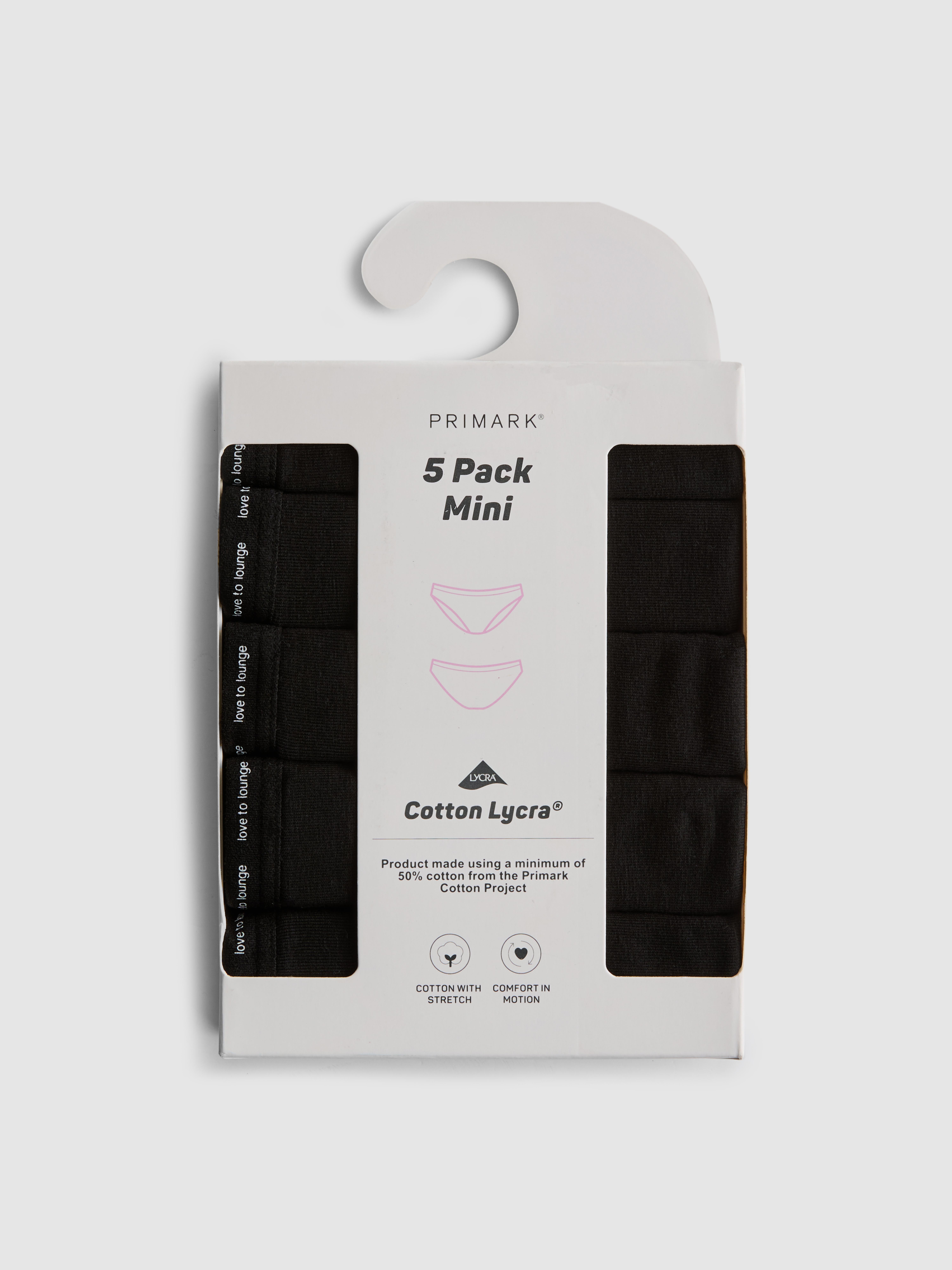 5 perechi de chiloți mini din bumbac bogat