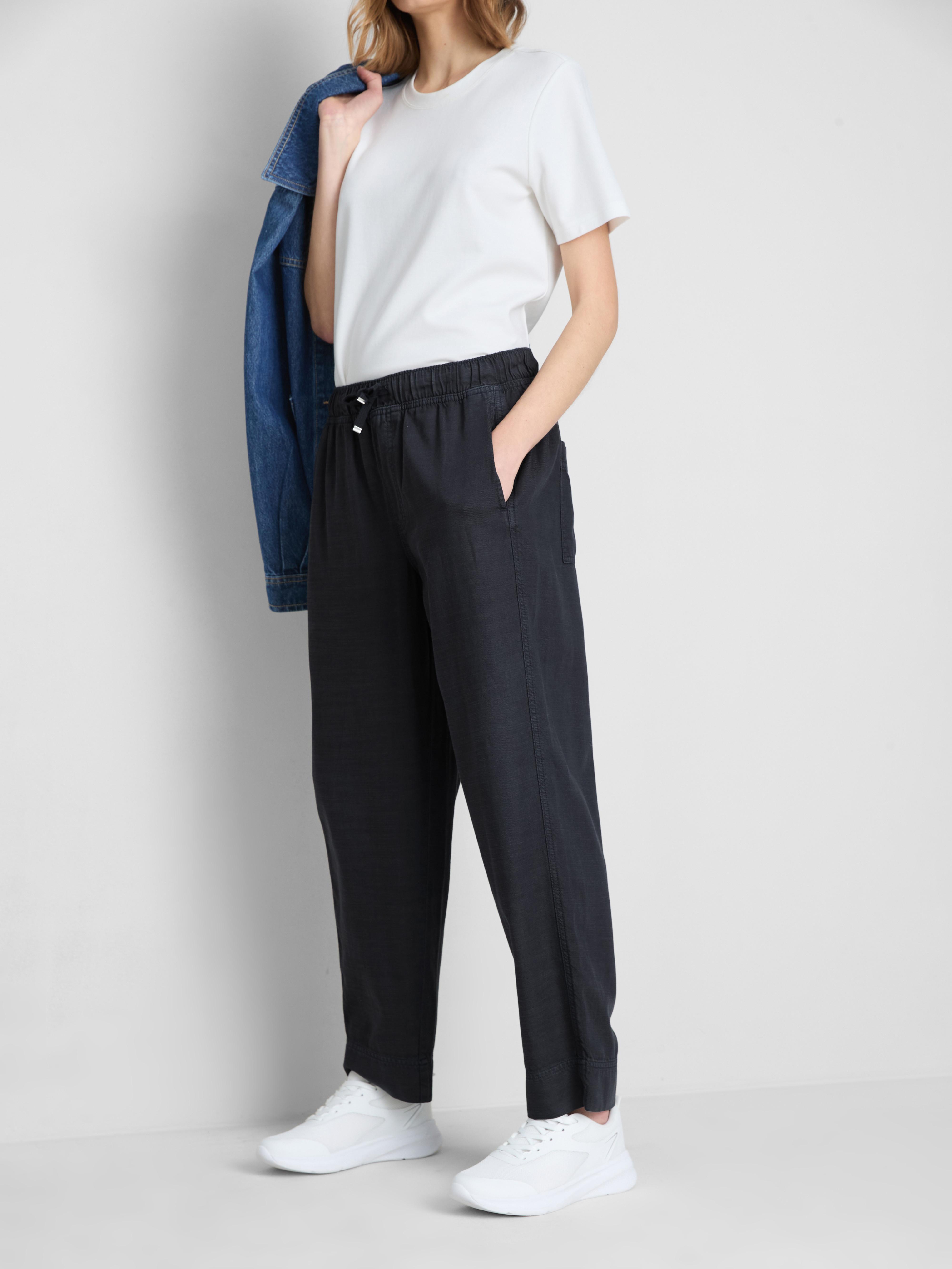 Casual joggingbroek van katoenmix Marineblauw