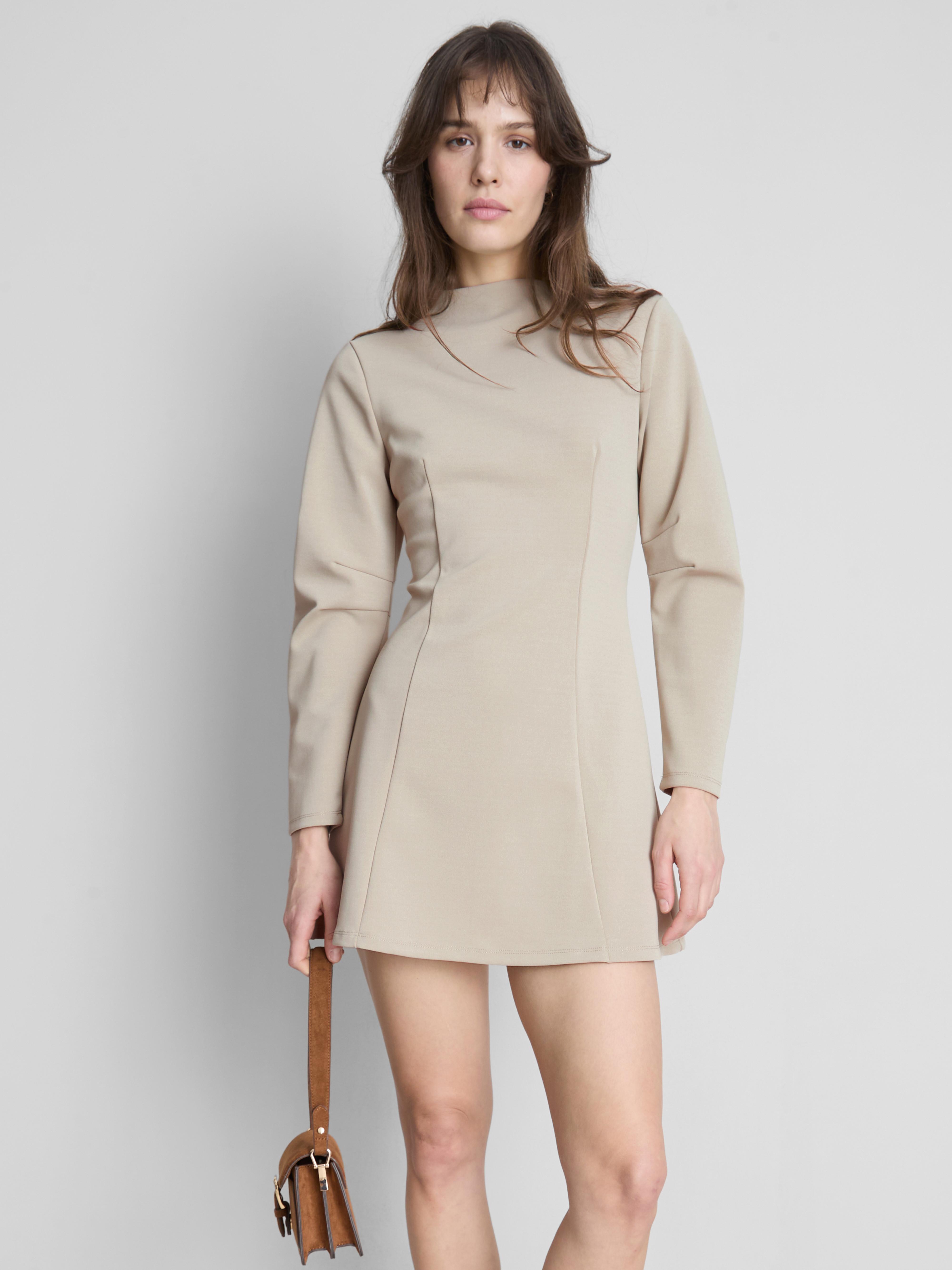Long Sleeve Sculpted Mini Dress