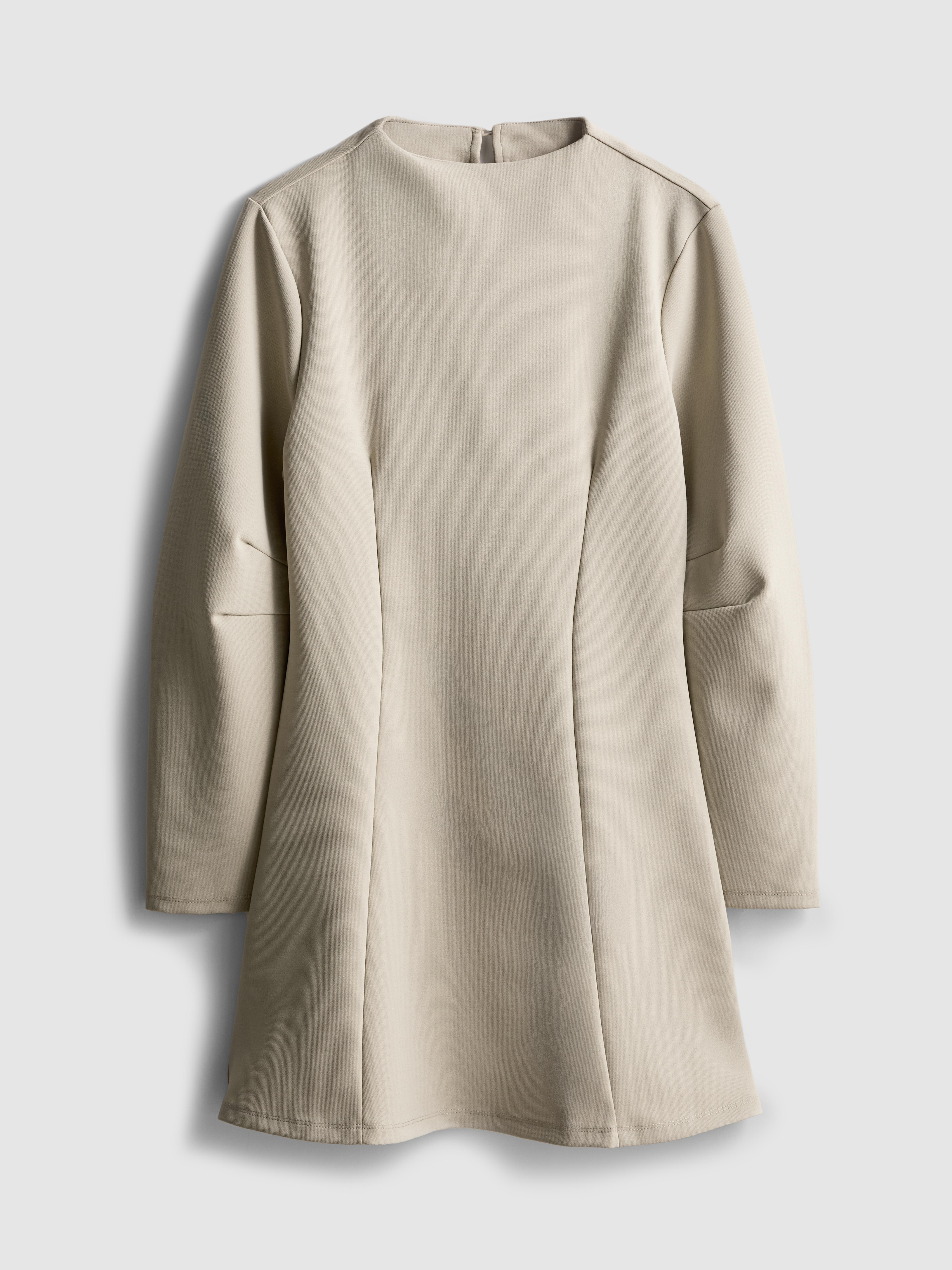 Long Sleeve Sculpted Mini Dress