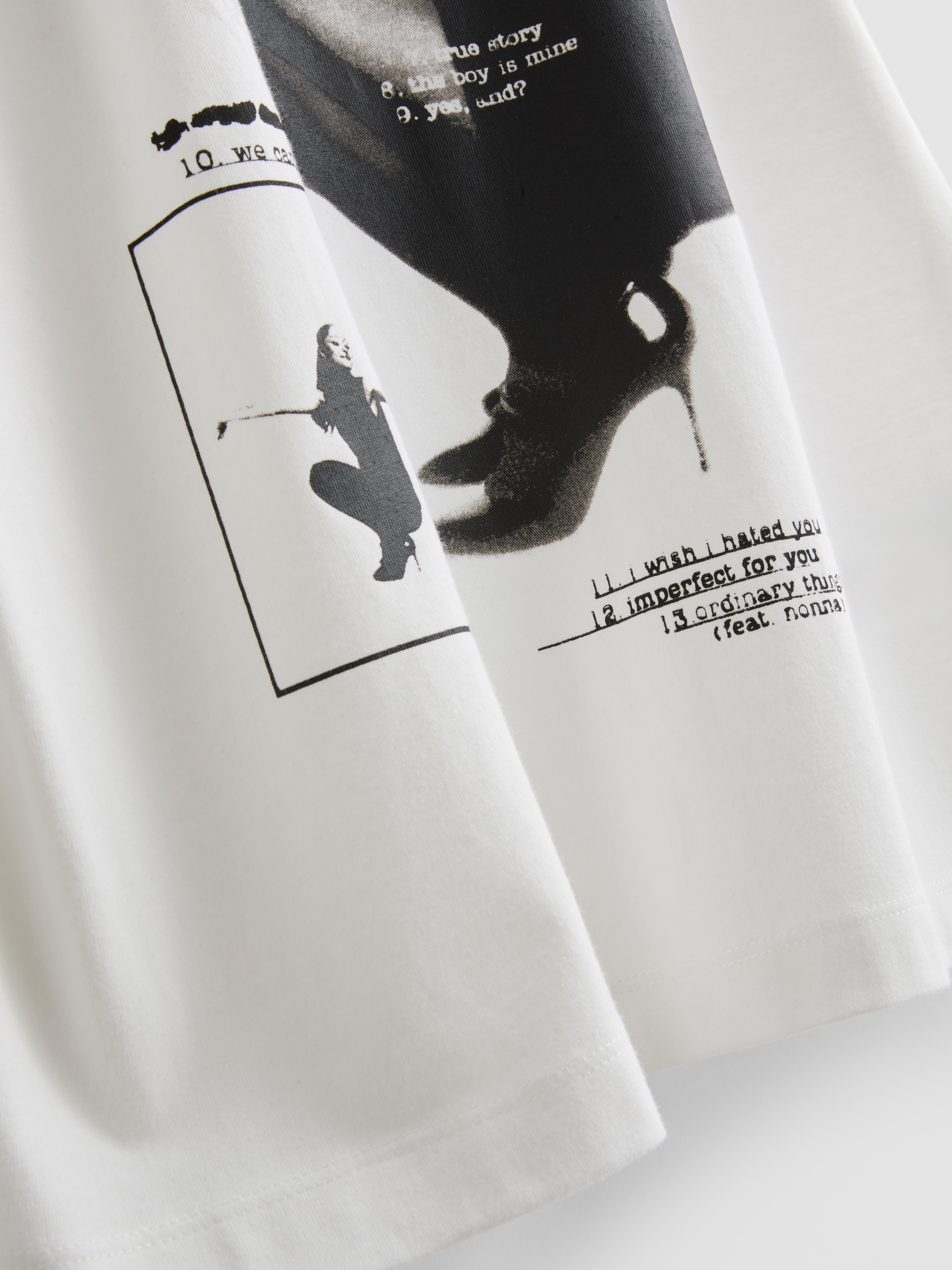 Women's White Ariana Grande Cotton Graphic Tee