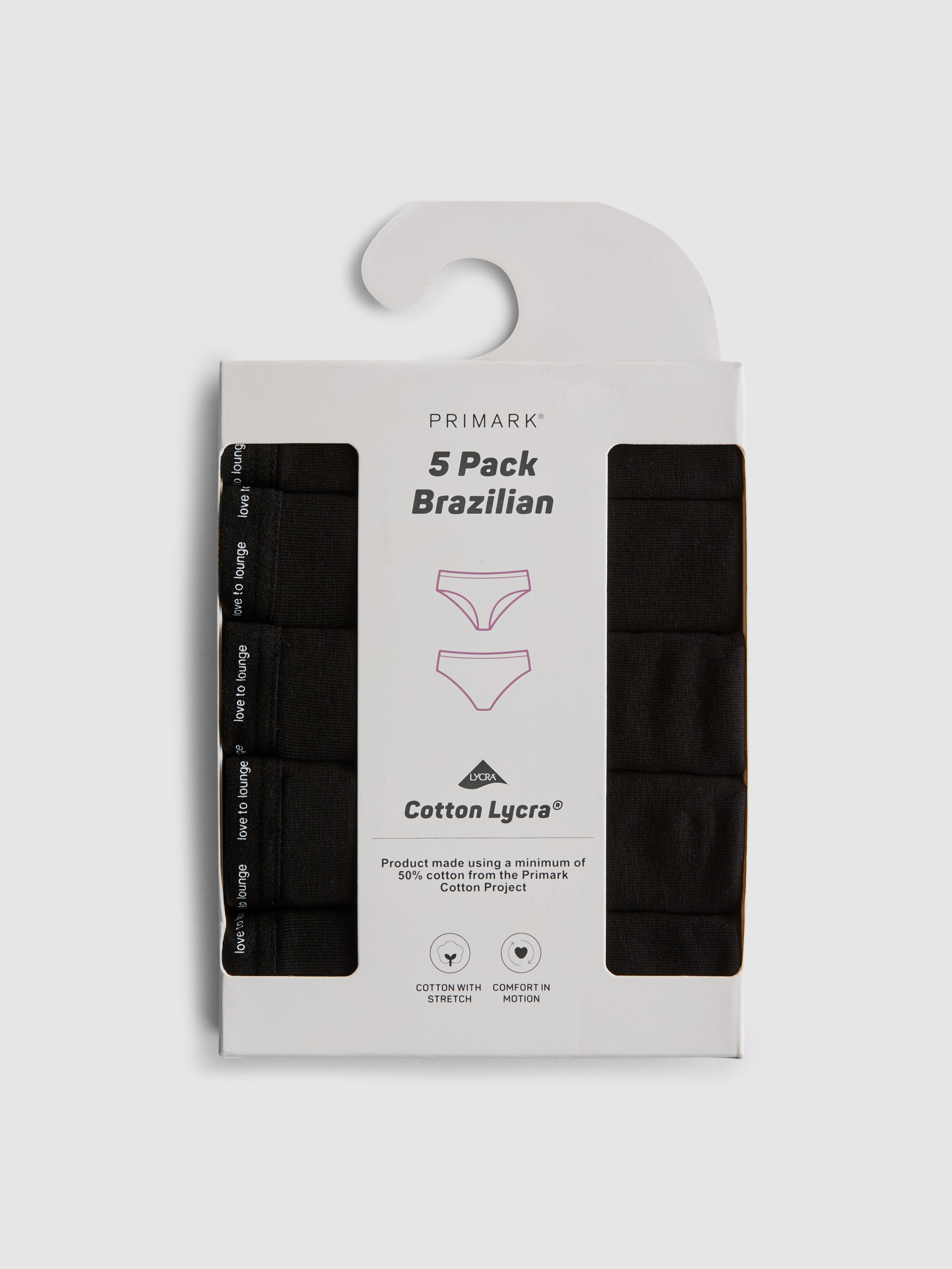 5pk Love To Lounge Cotton Rich Brazilian Briefs