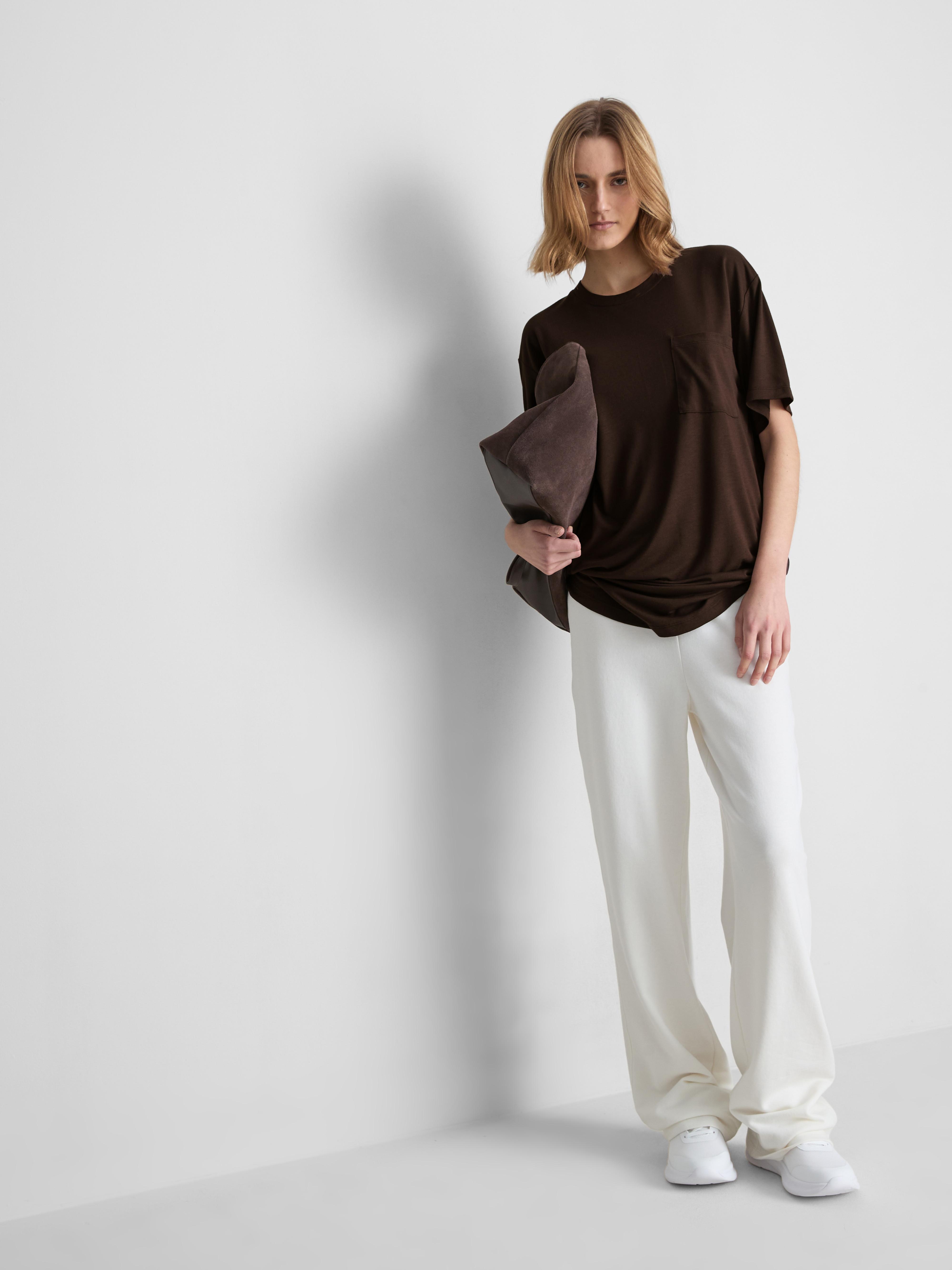 Lang T-shirt met ronde hals