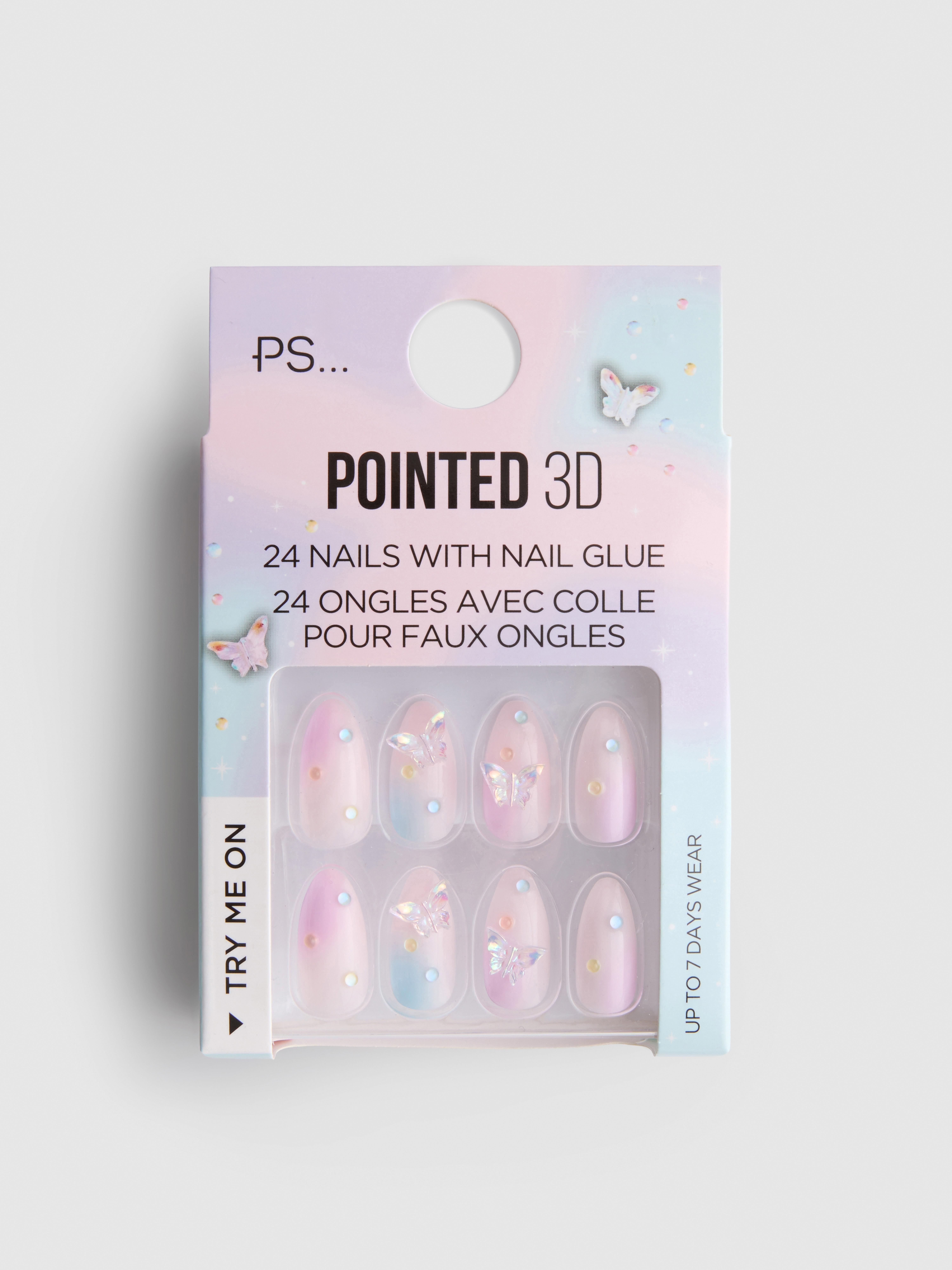 24pk PS...Butterfly False Nails