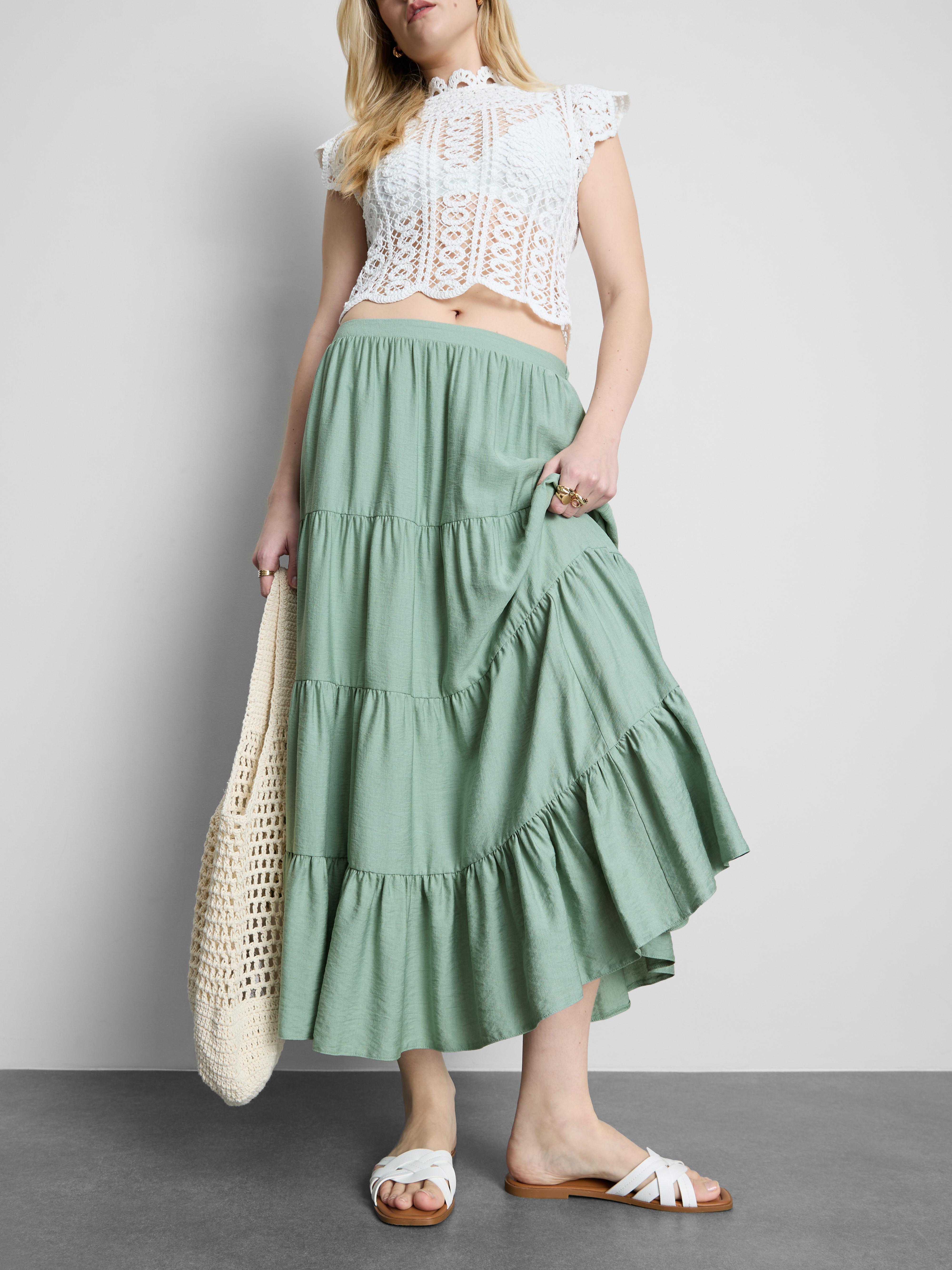 Tiered Maxi Skirt
