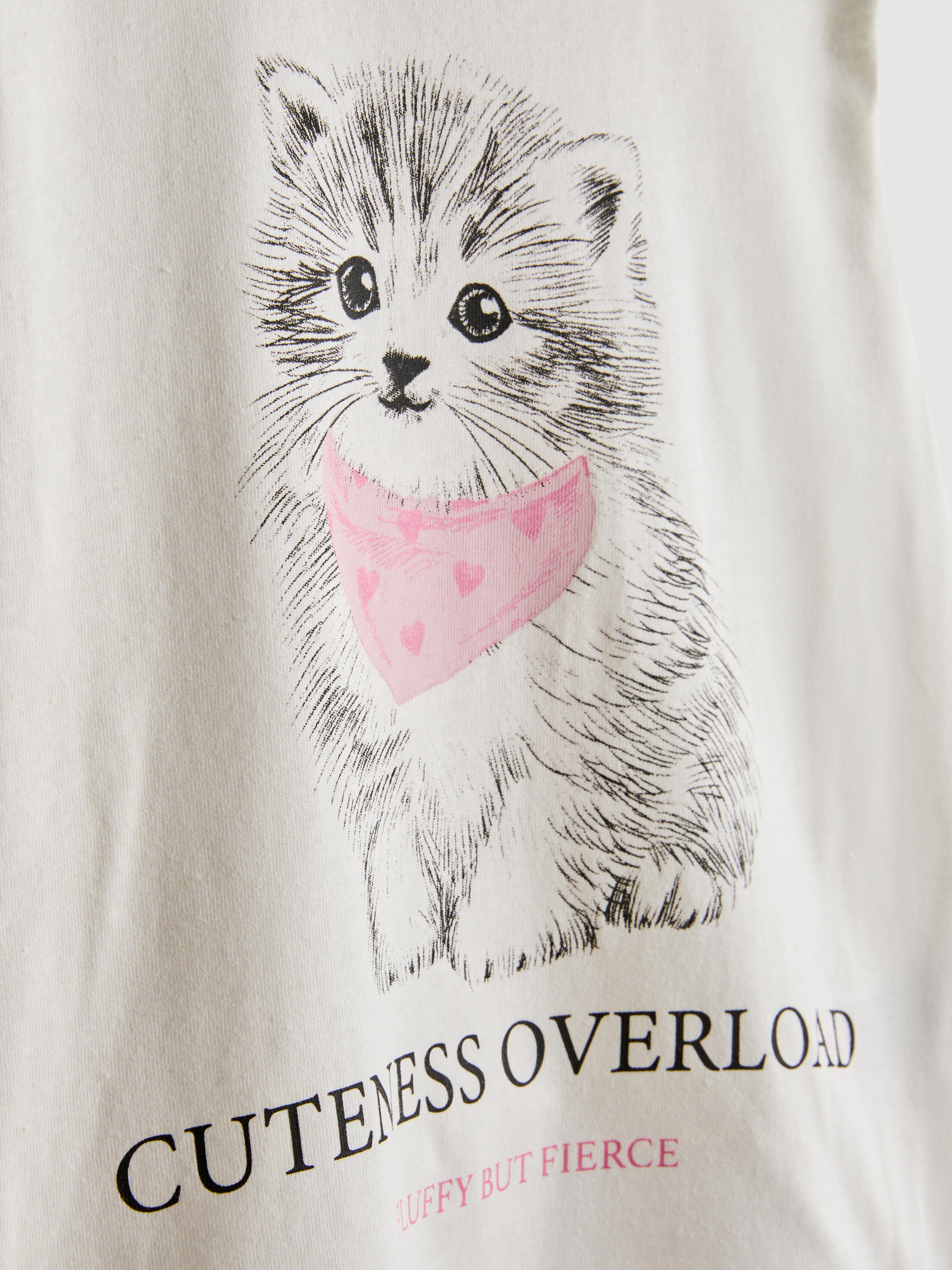 Girls Ivory 1.5-8yrs | Printed Long Sleeve T-Shirt