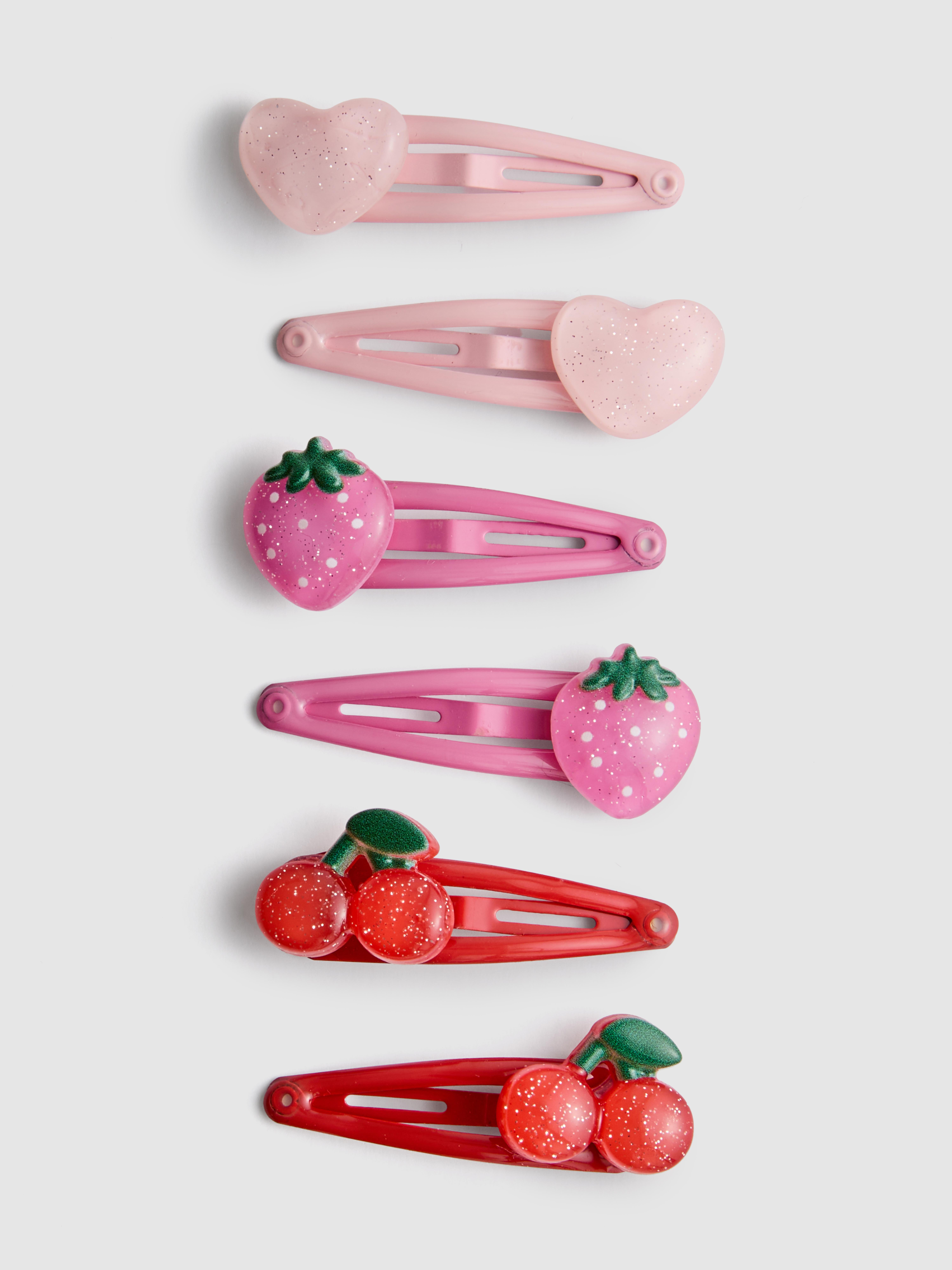 6pk Charm Snap Hair Clips