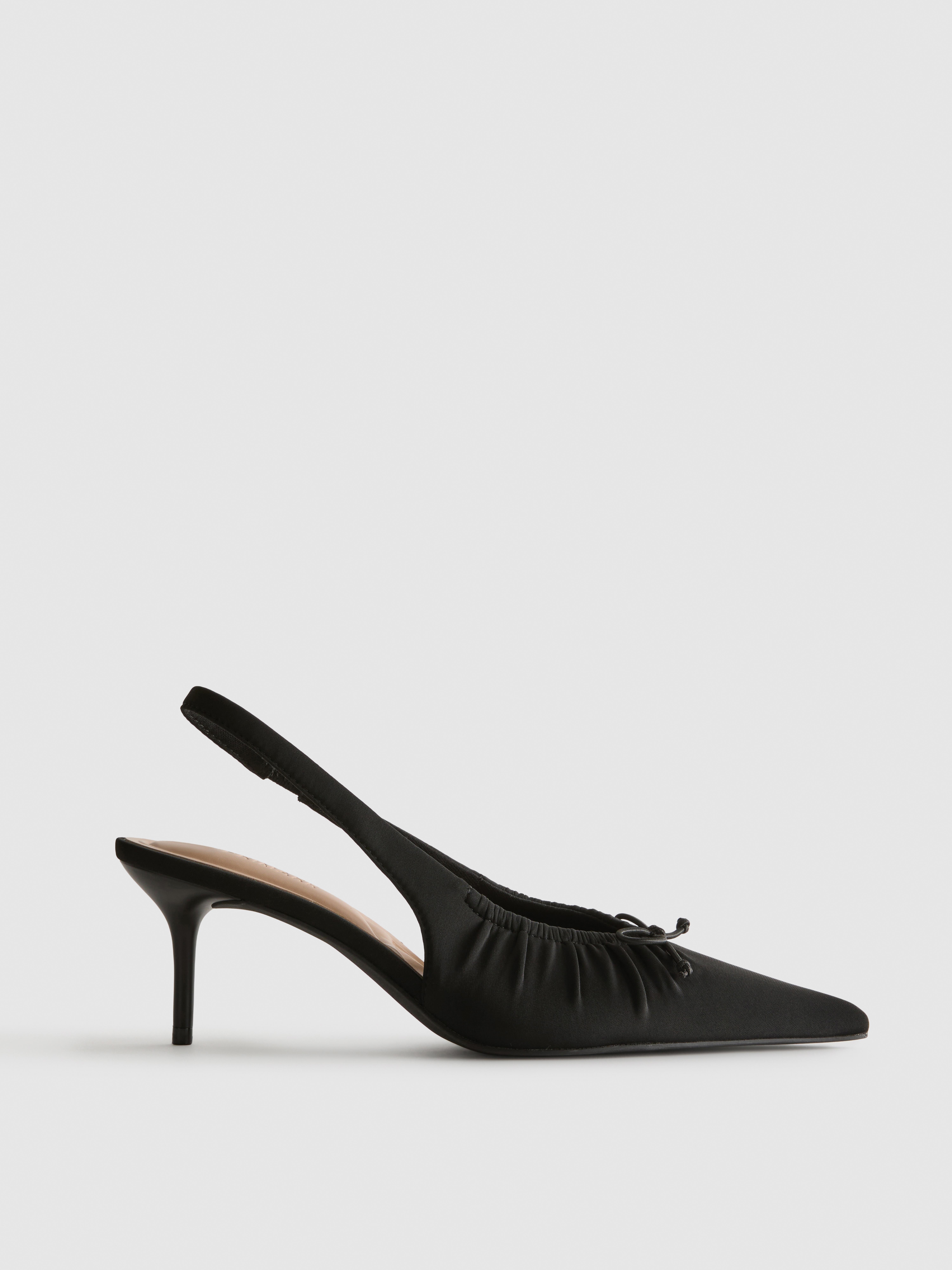 Geraffte Slingback-Pumps