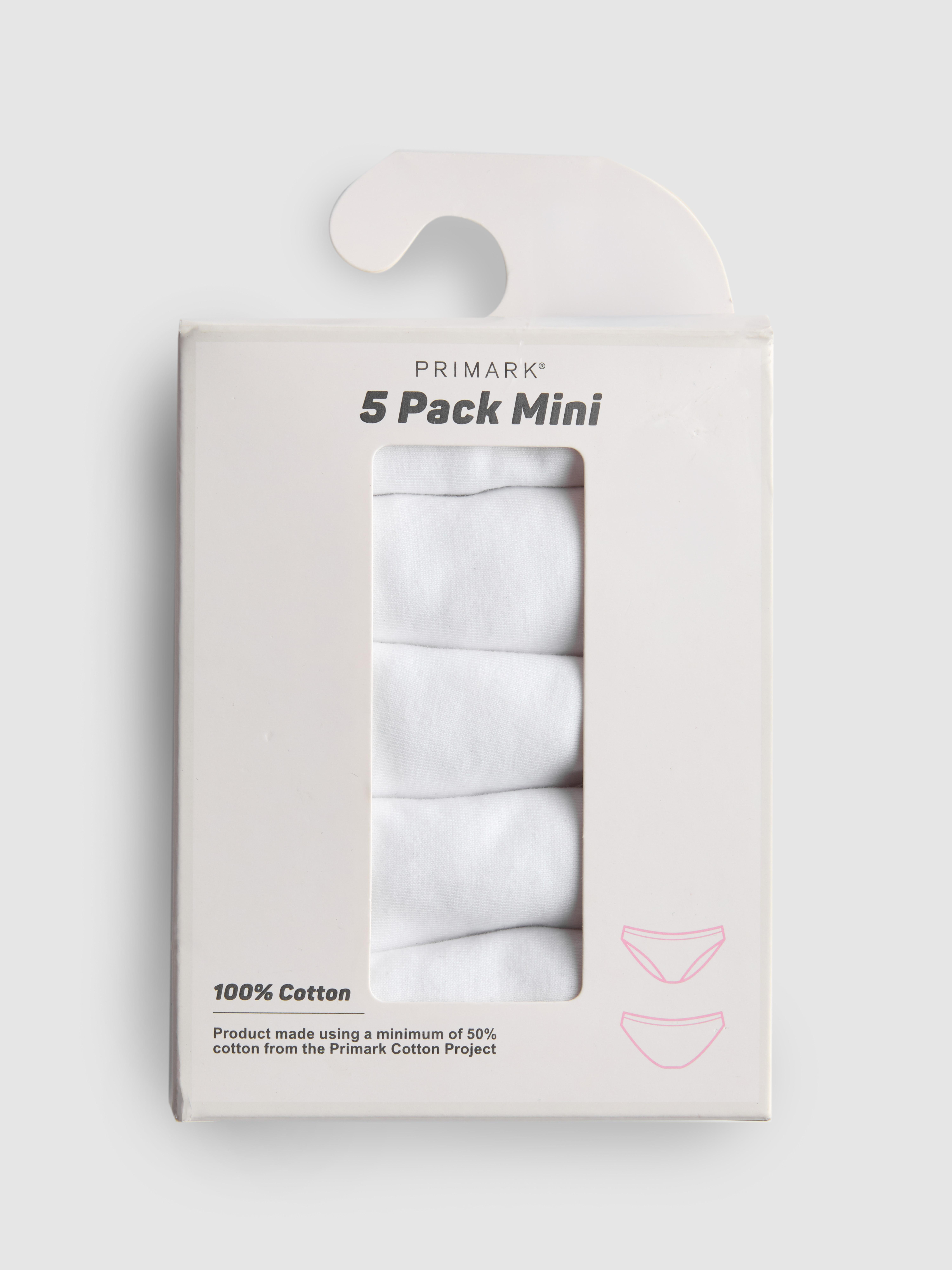 5pk Pure Cotton Mini Briefs
