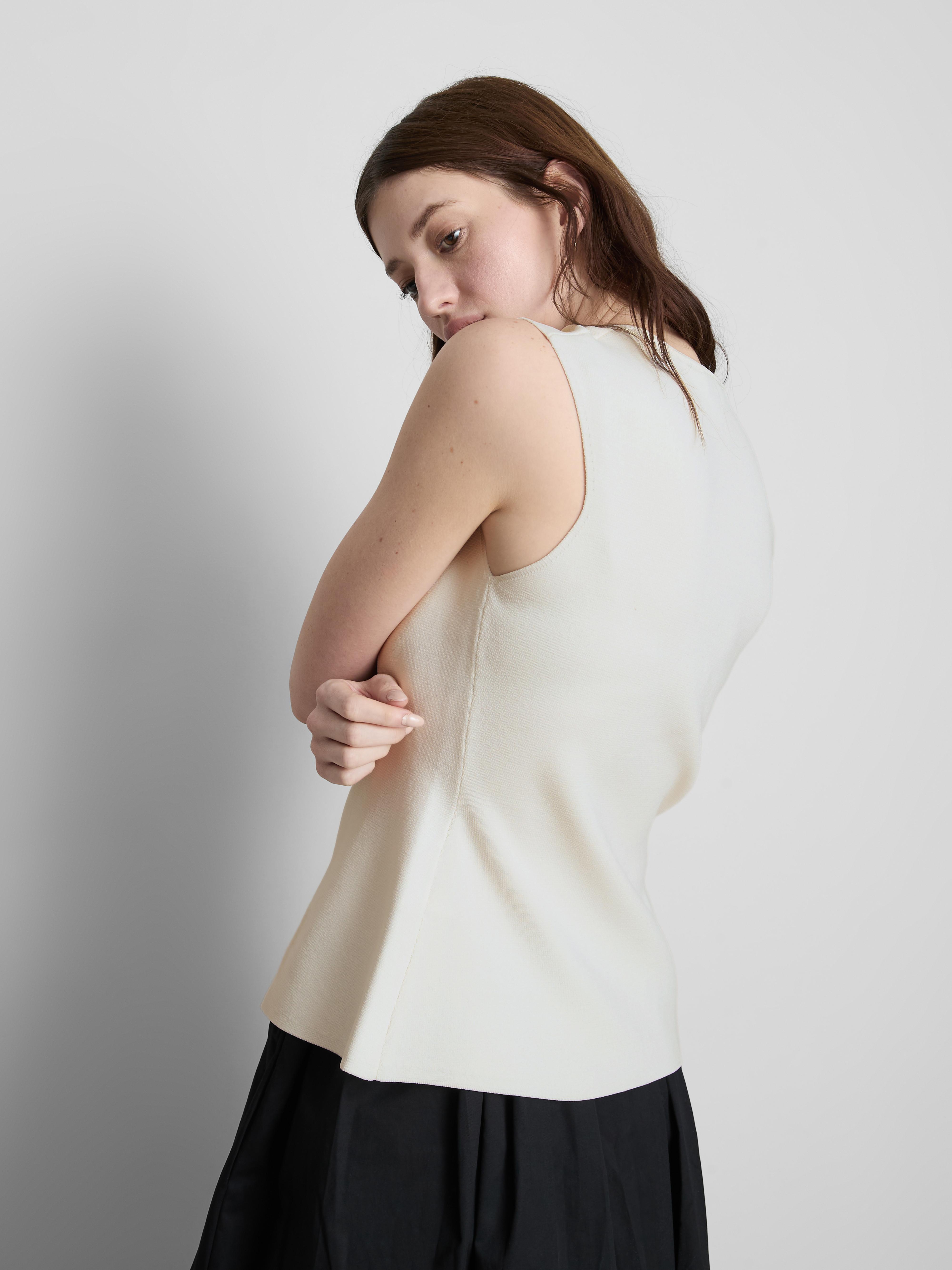 The Edit Knitted Button-Through Tank Top