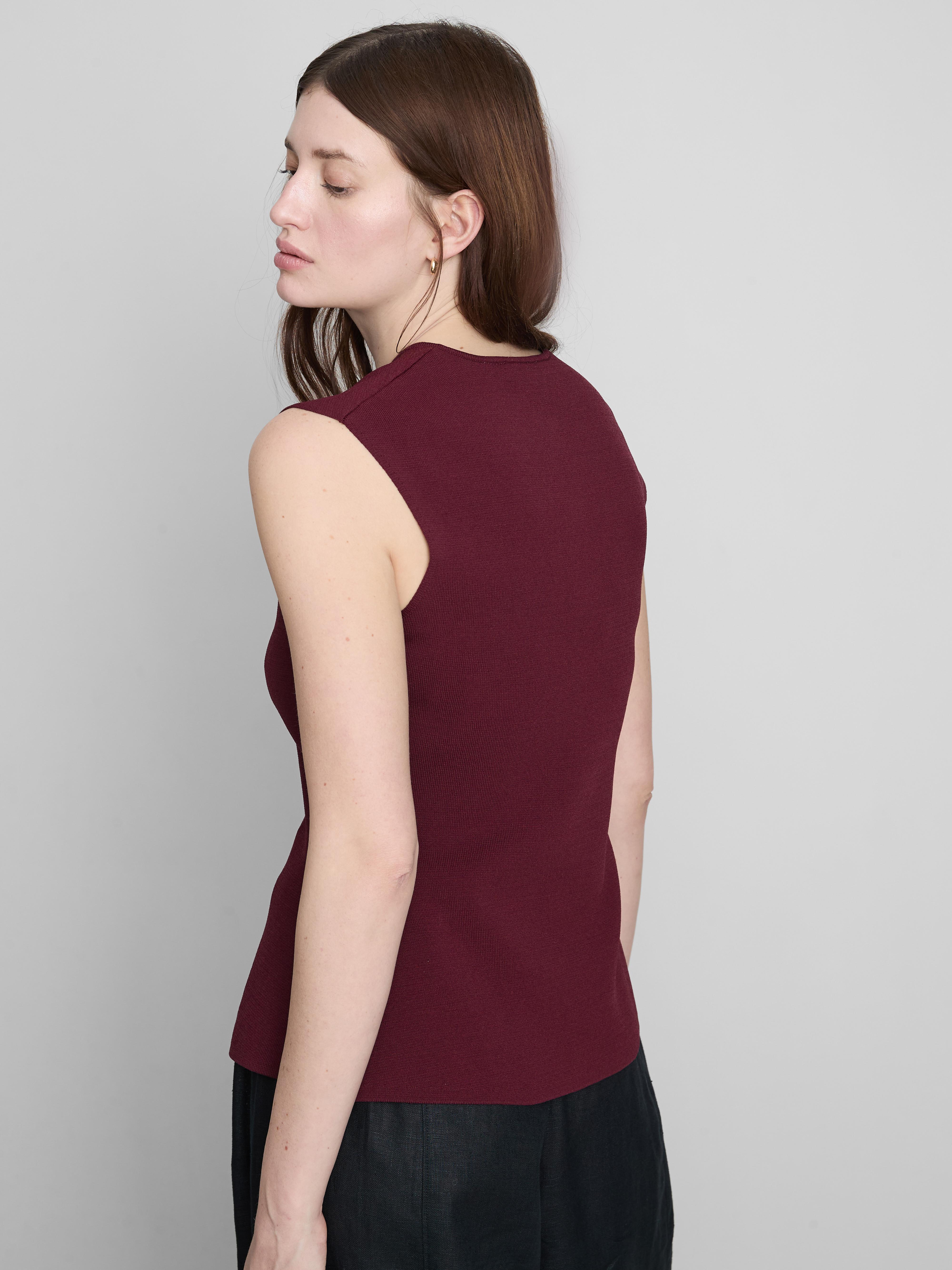 Gebreide tanktop met knoopsluiting The Edit