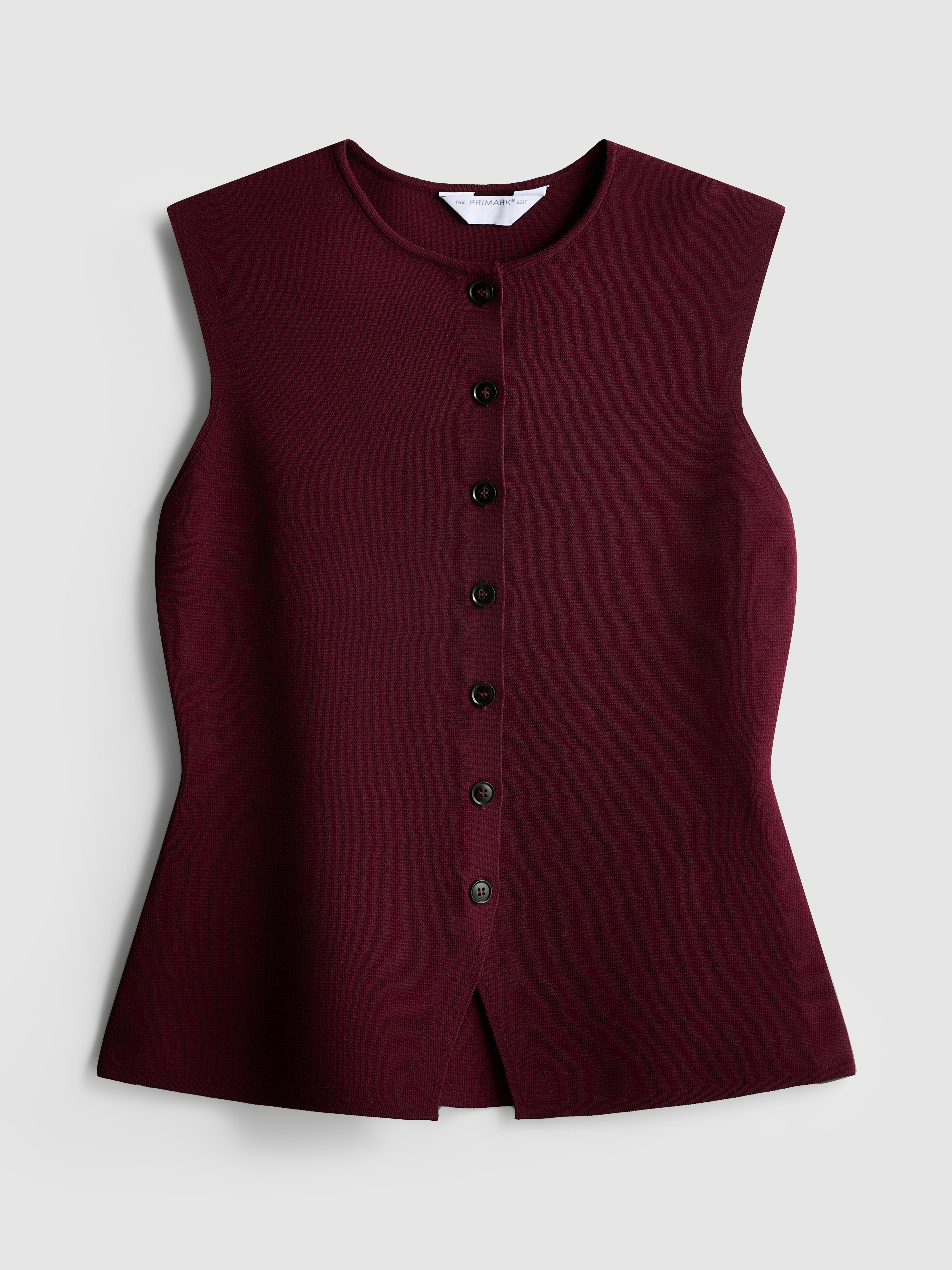 Gebreide tanktop met knoopsluiting The Edit