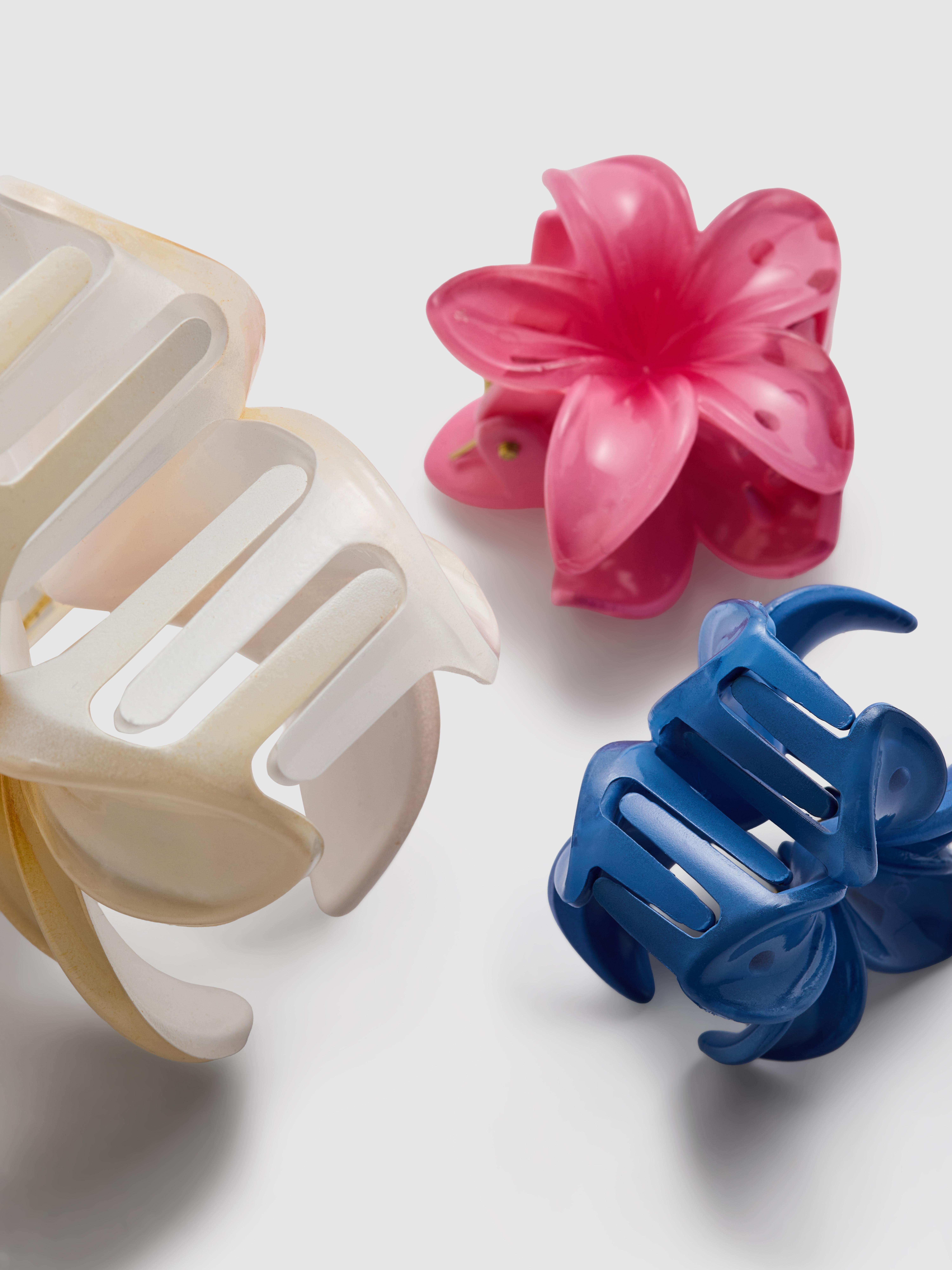 3 fermacapelli a forma di fiore di ibisco