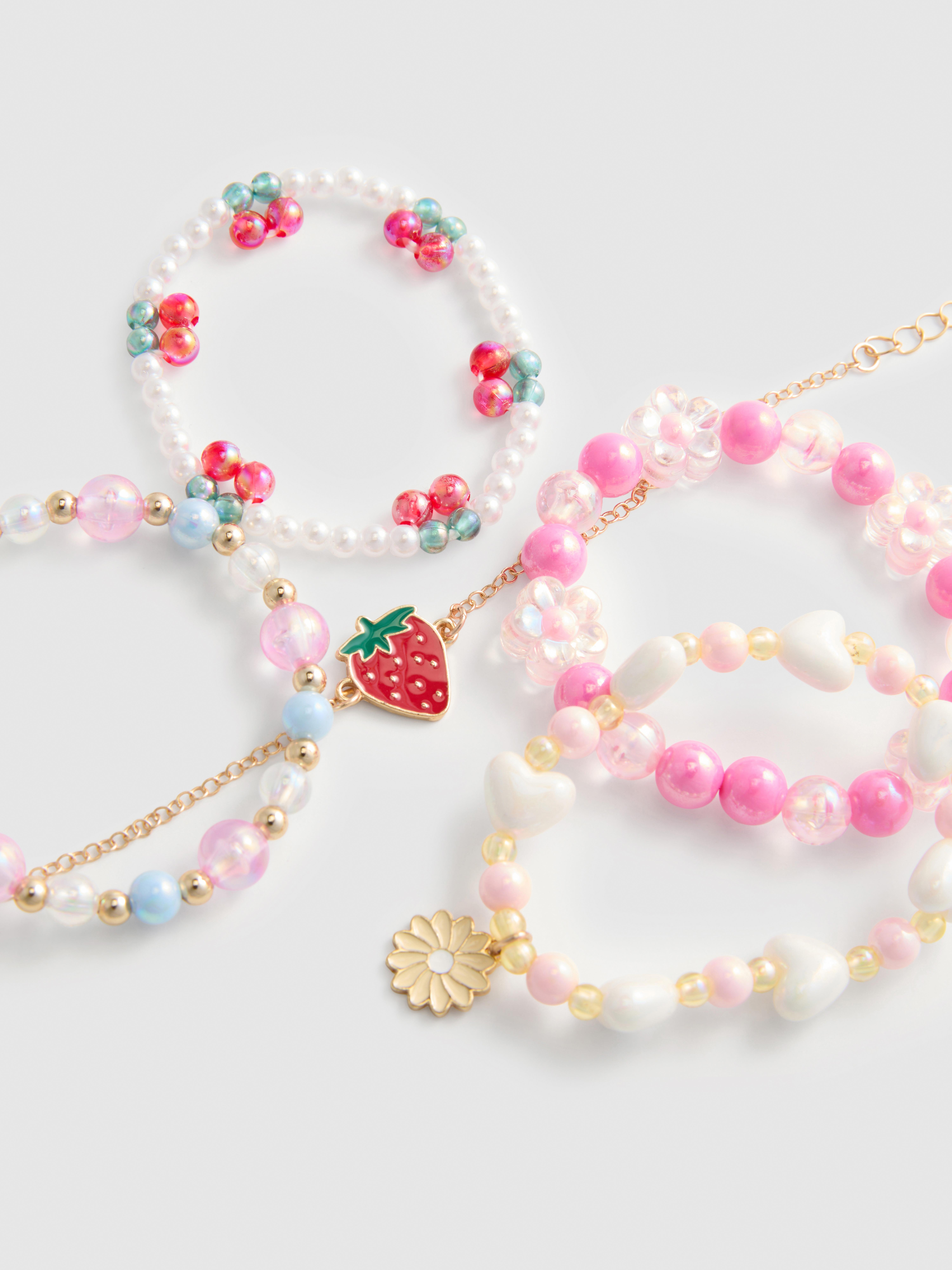 Lot de 5 bracelets ornés de perles