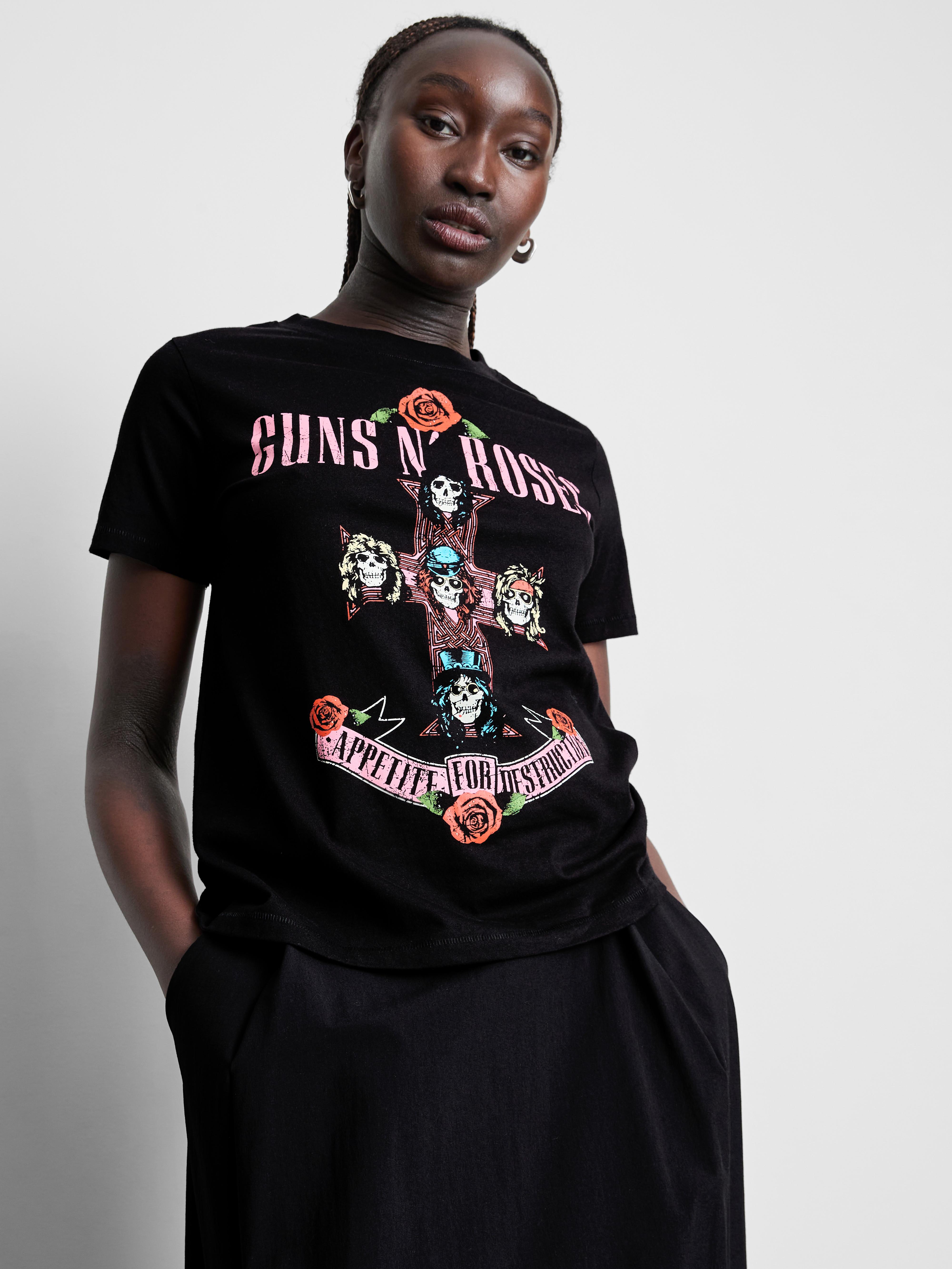 T-shirt en coton à pochette d'album Guns N' Roses