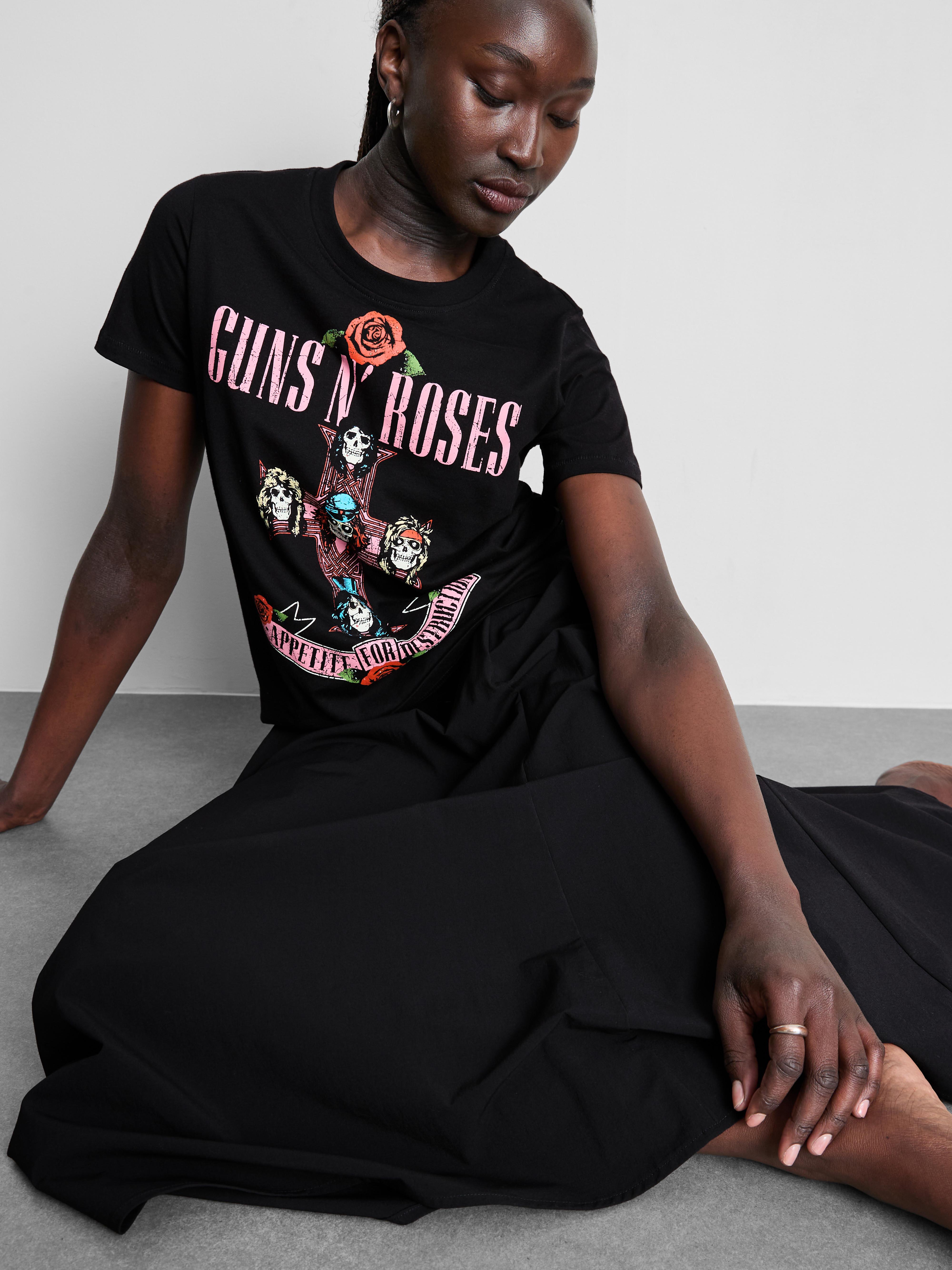 T-shirt en coton à pochette d'album Guns N' Roses