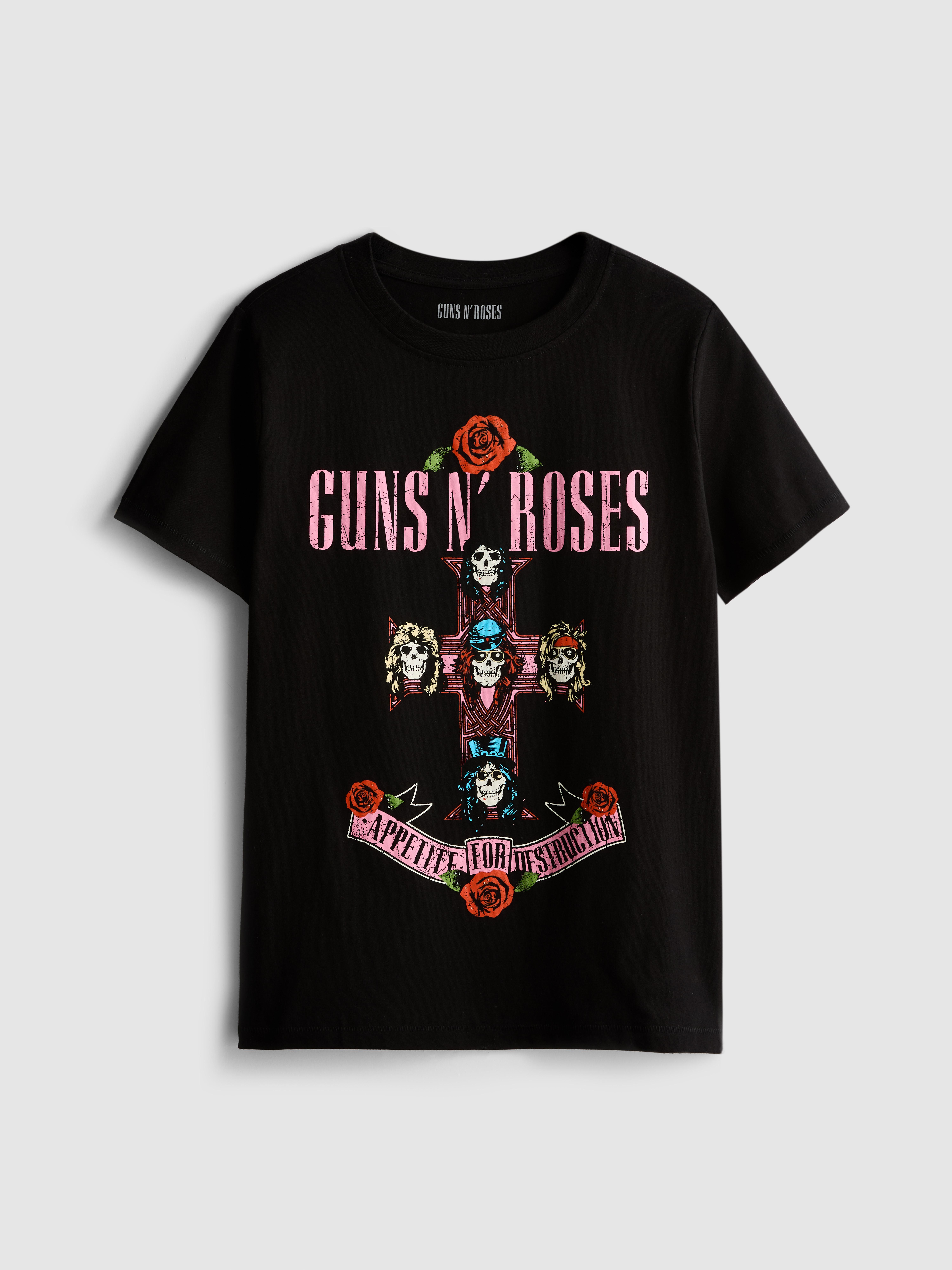 T-shirt en coton à pochette d'album Guns N' Roses