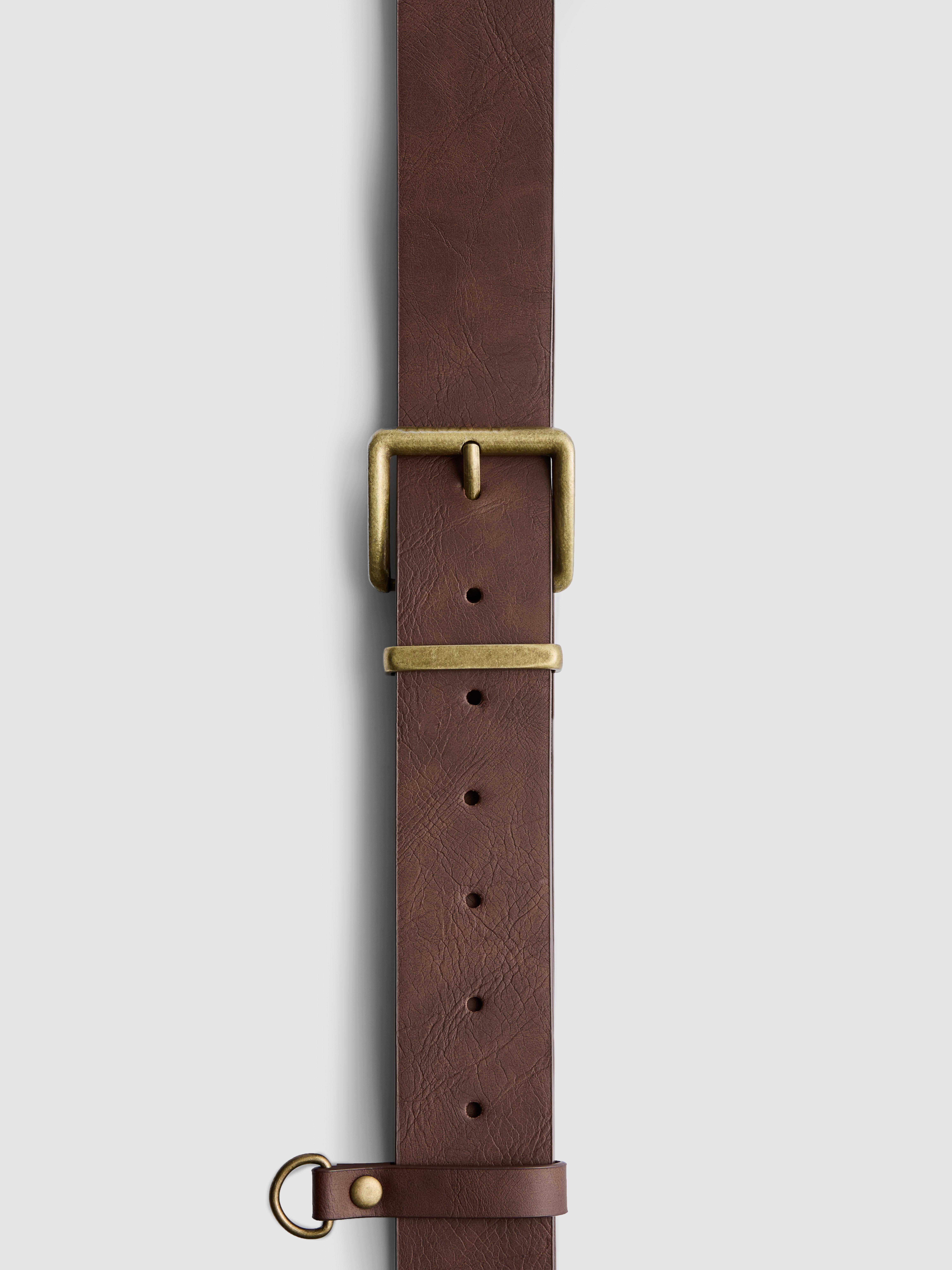 Women's Brown Faux Leather Jean Belt