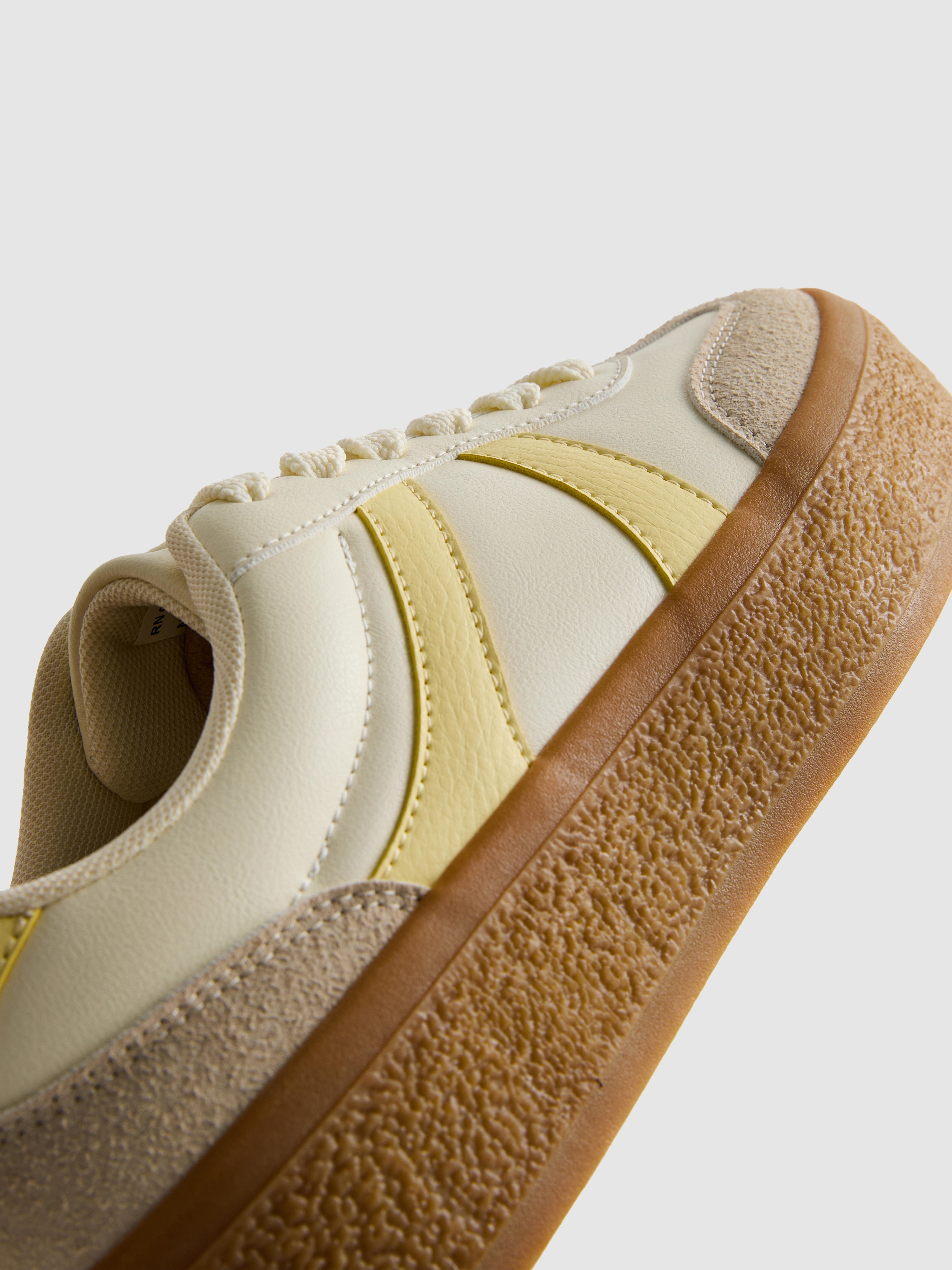 Women's Light Yellow Flatform Gum Sole