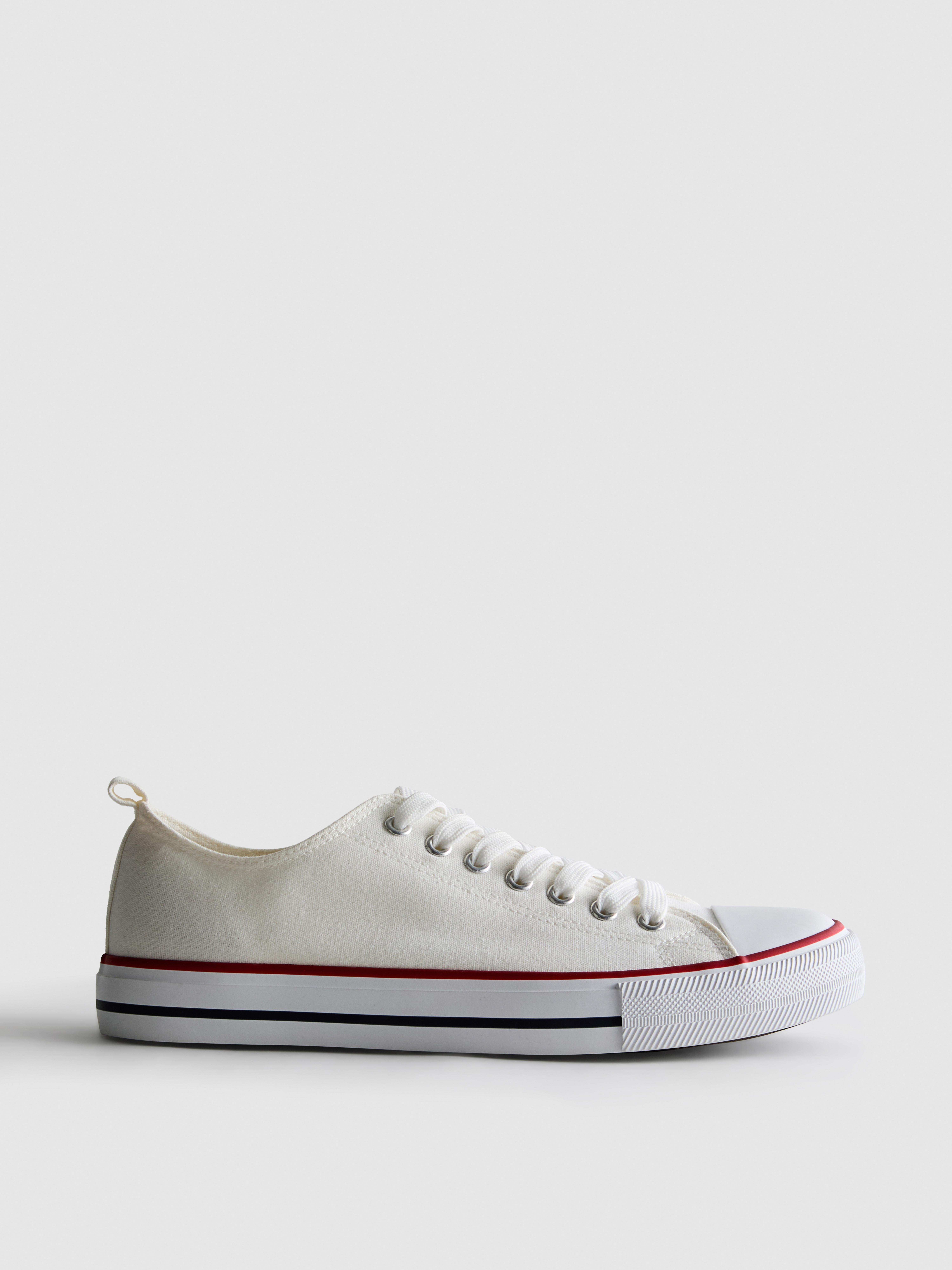 Sneakers aus Canvas mit Schnürung Weiß