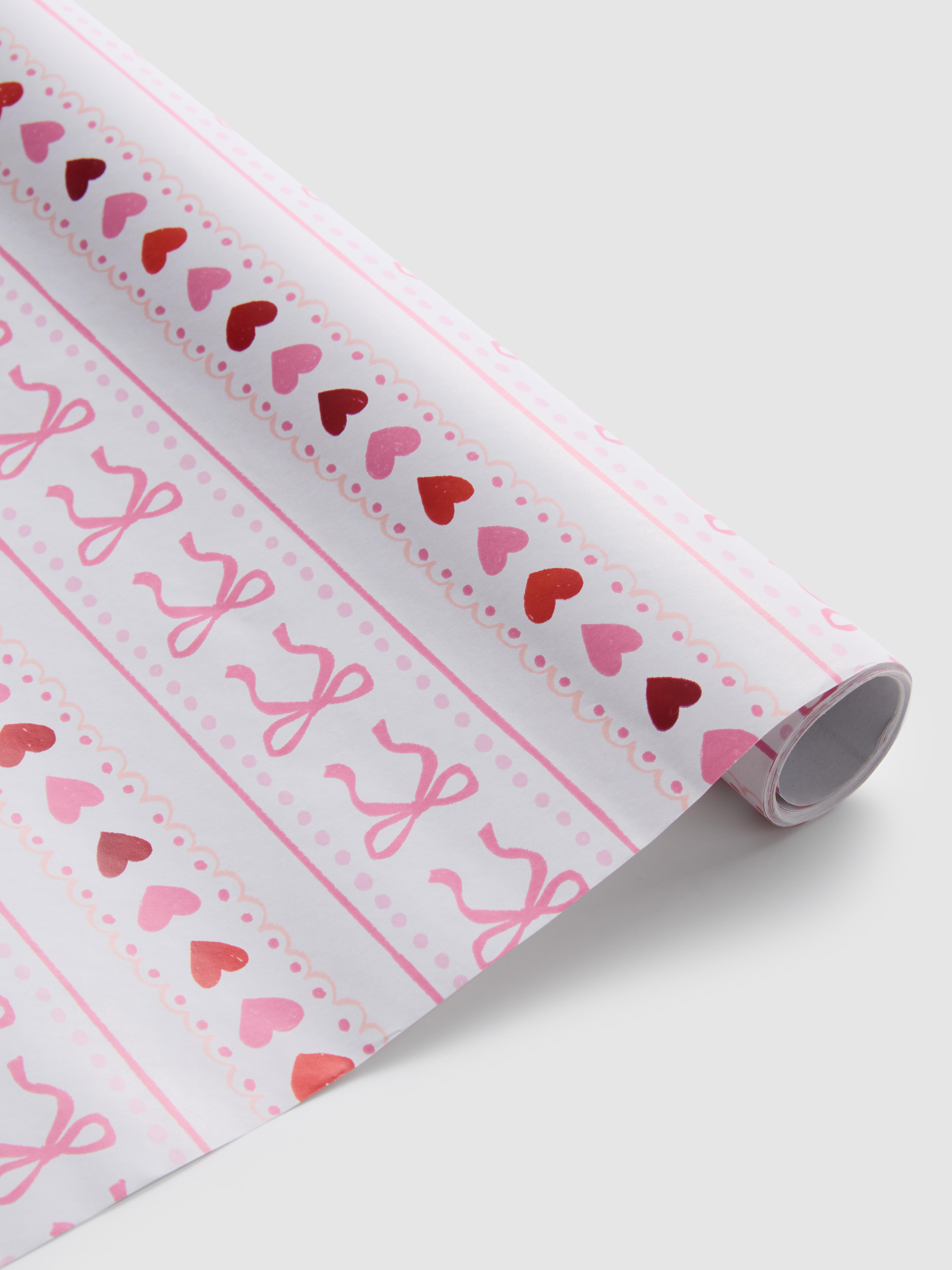 6m Heart And Bow Wrapping Paper