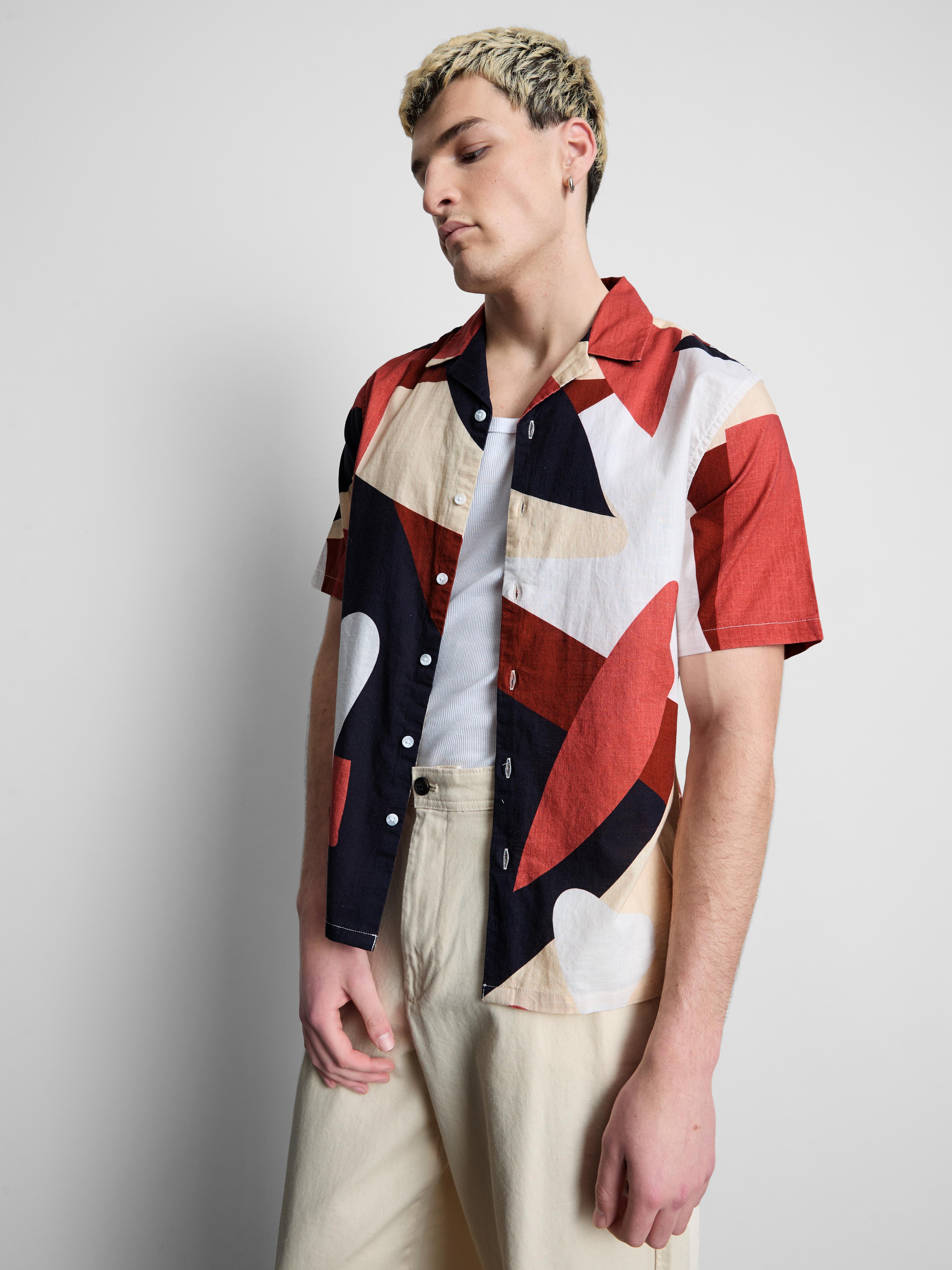 Abstract overhemd met korte mouwen