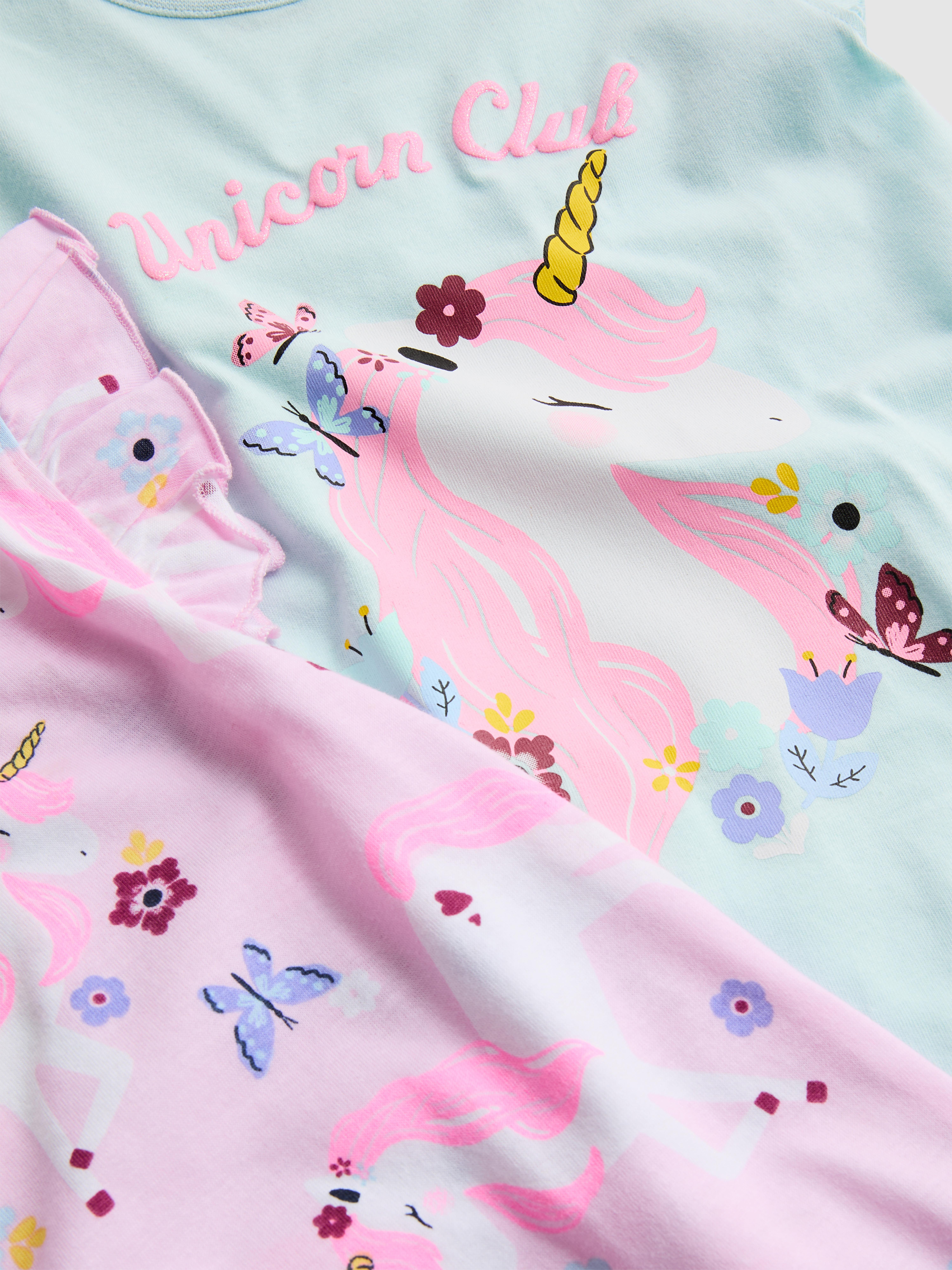 1.5-8yrs | 2pk Unicorn Graphic Sleep T-Shirts