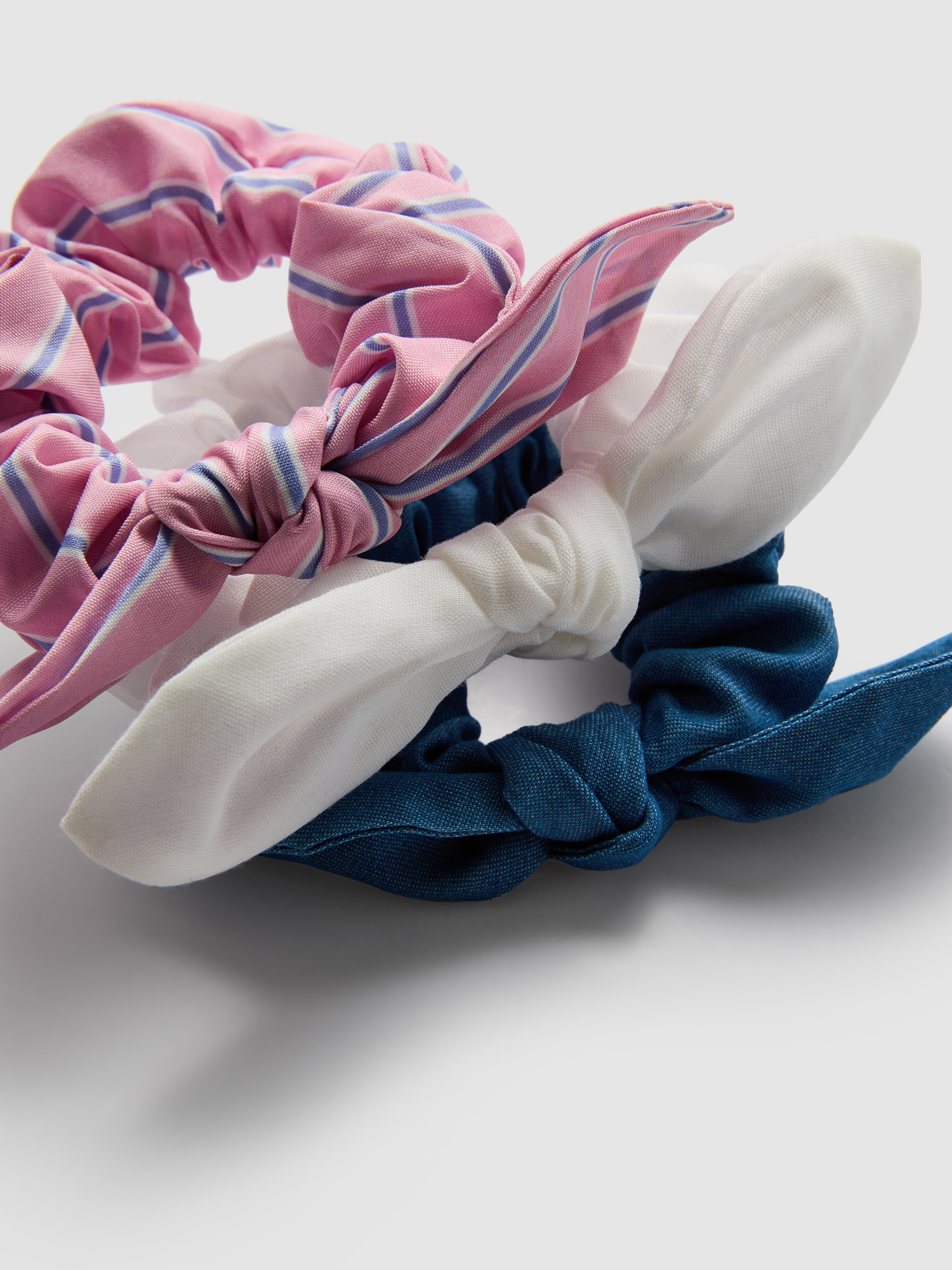 Girls Multi 3-Pack Bow Hair Scrunchies