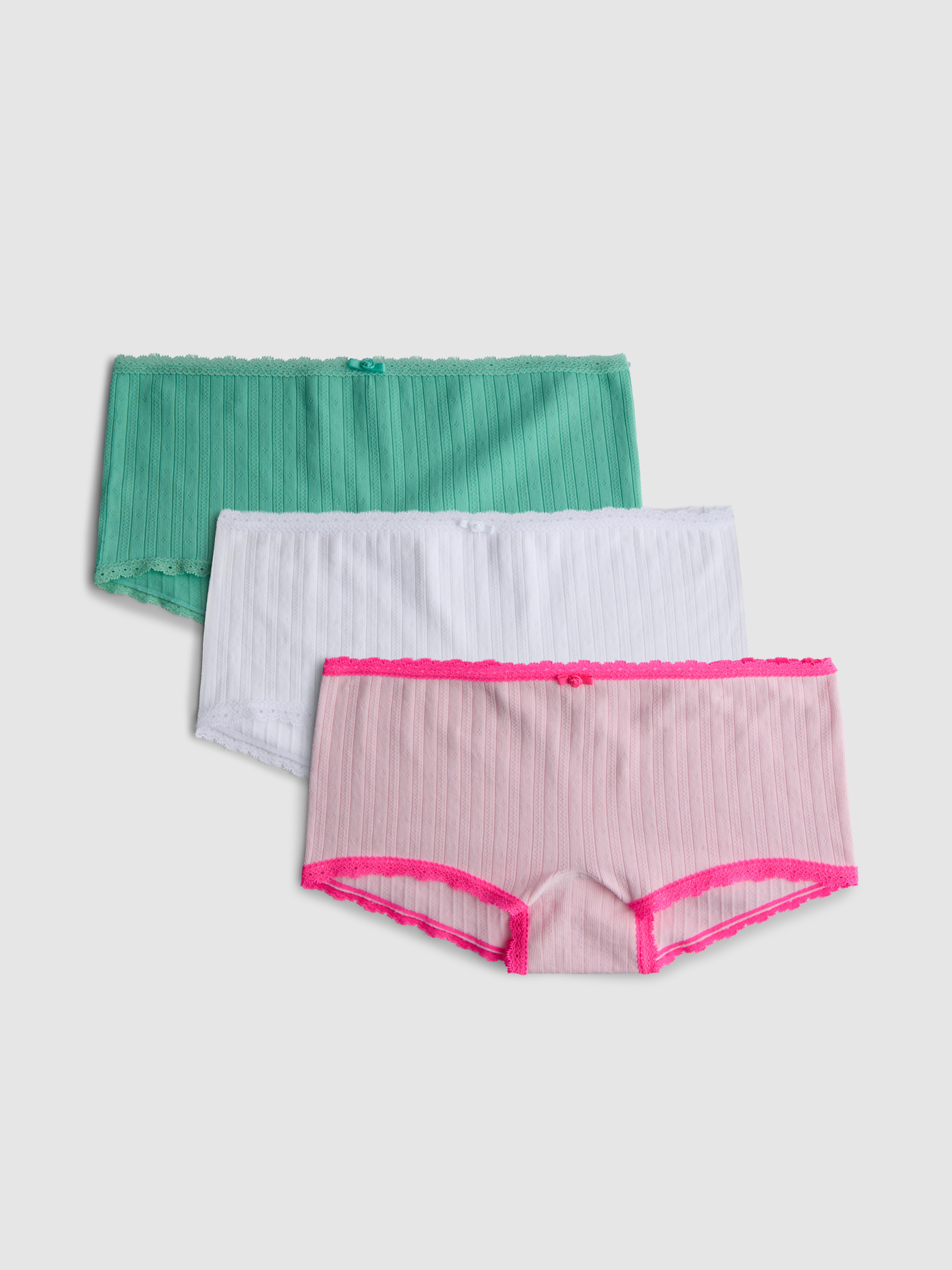 Pantys mit Pointelle-Muster, 3er-Pack