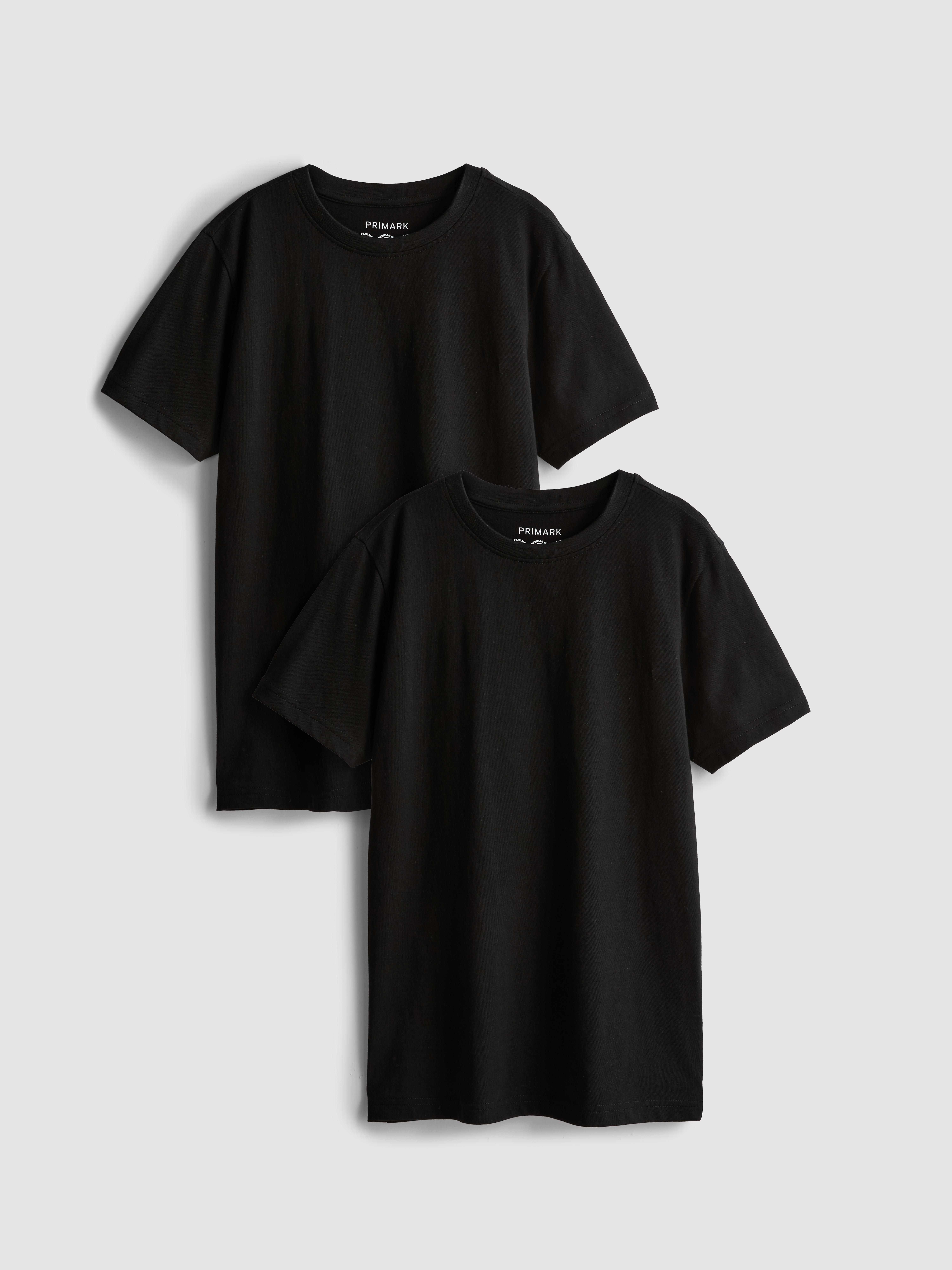 Boys Black 7-15yrs | 2pk Short-Sleeve T-Shirts