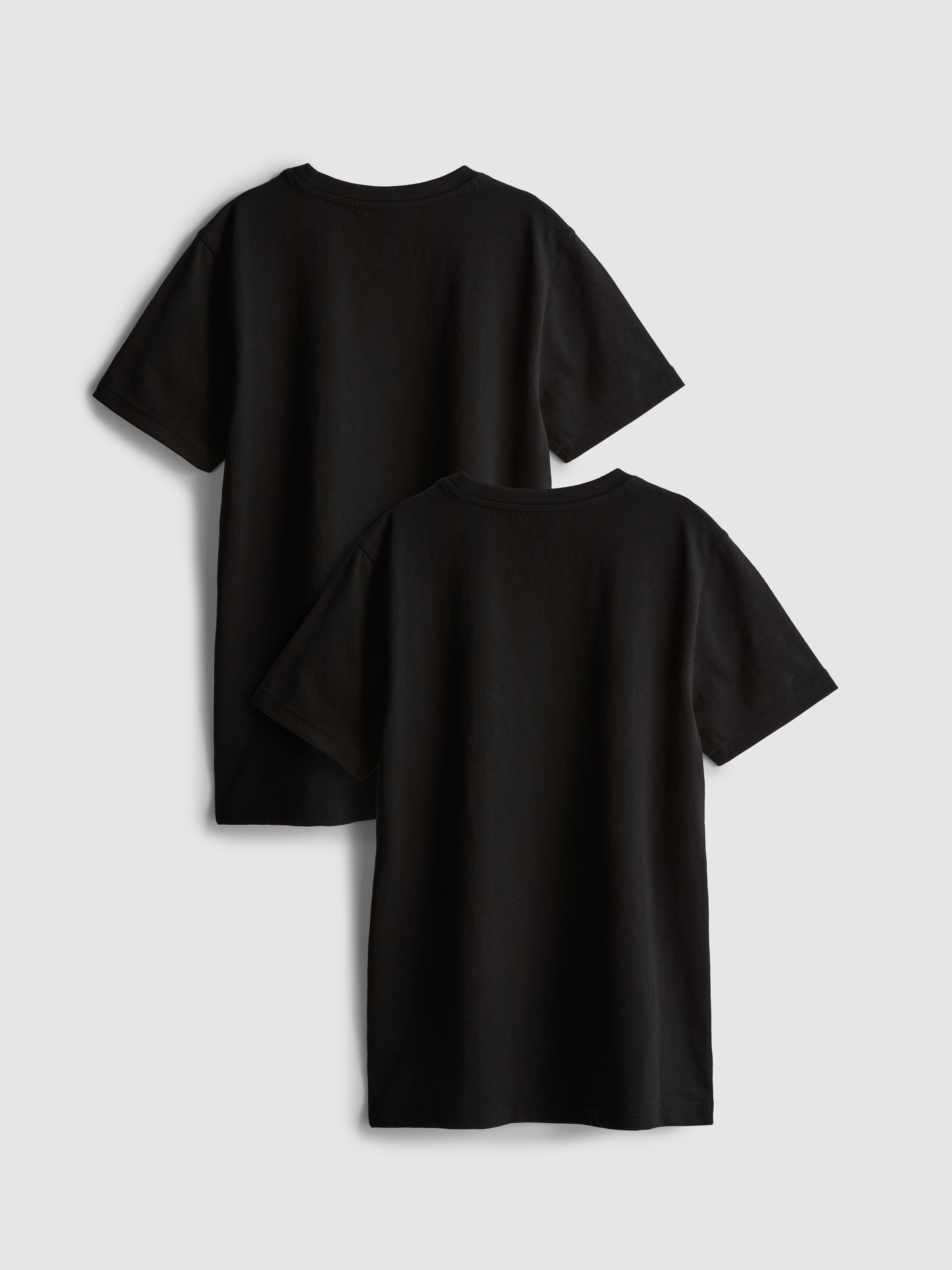 Boys Black 7-15yrs | 2pk Short-Sleeve T-Shirts