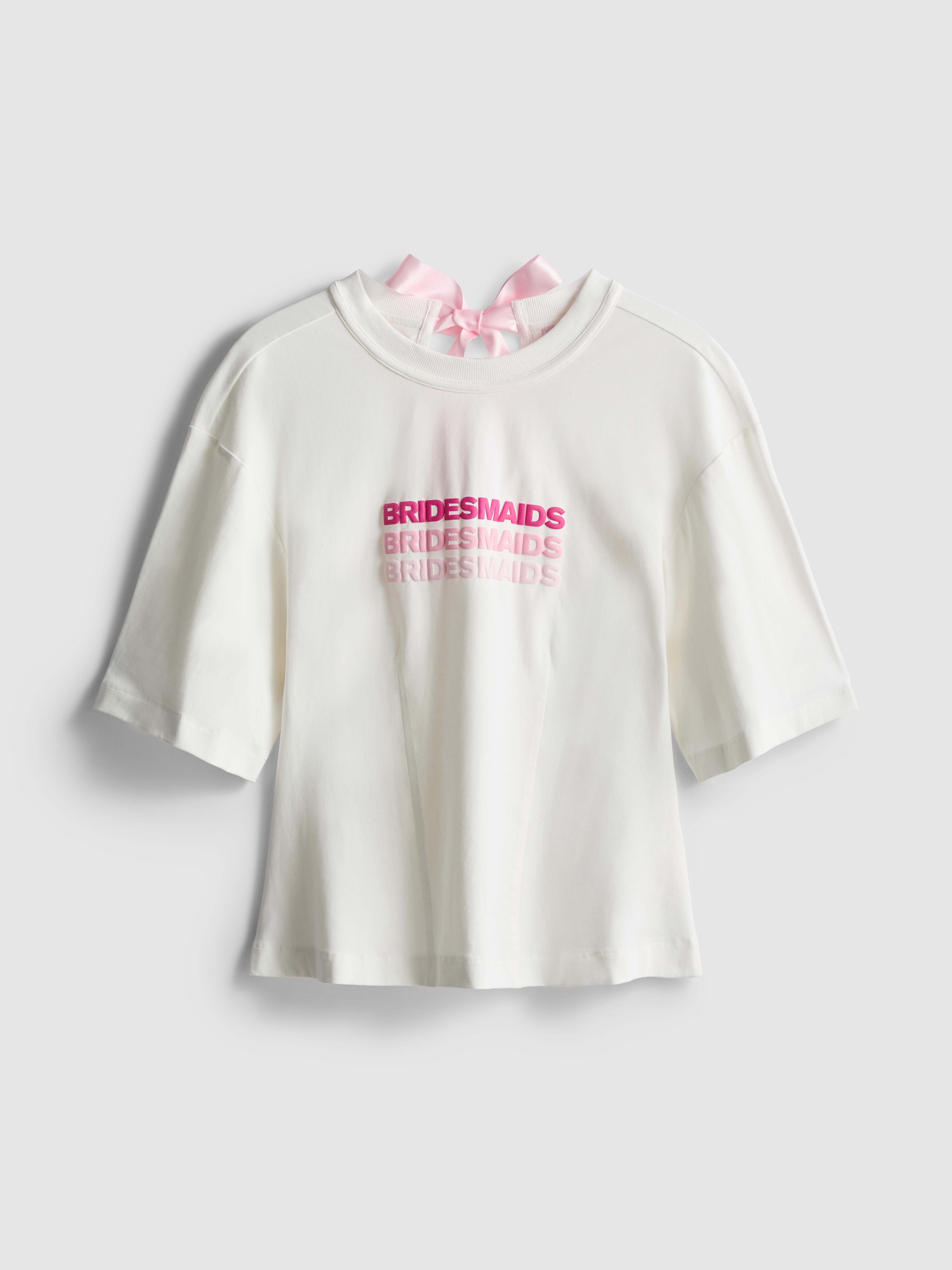 Bridesmaids Bridal Graphic Bow T-Shirt