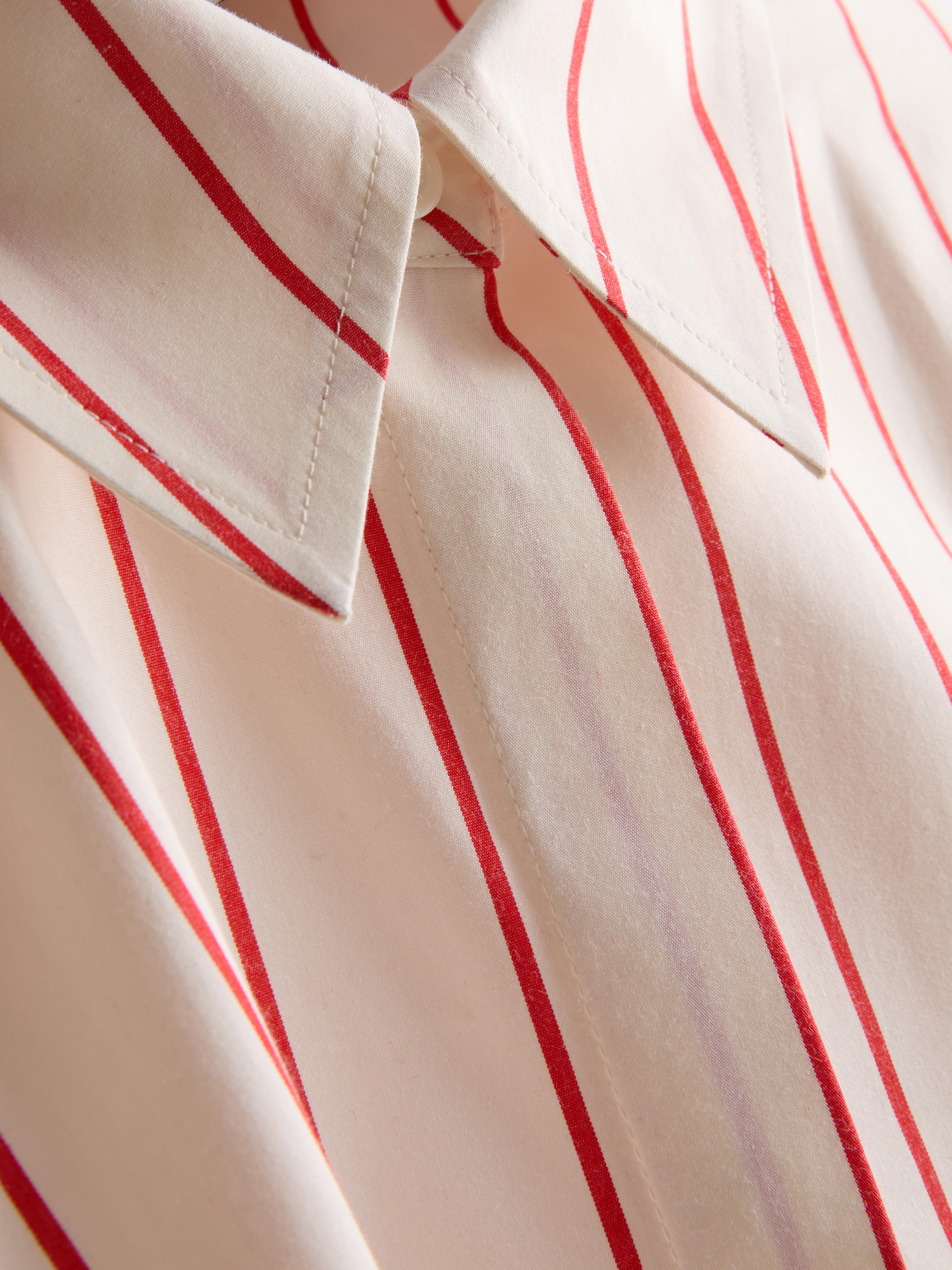 Cotton Poplin Tie Waist Shirt