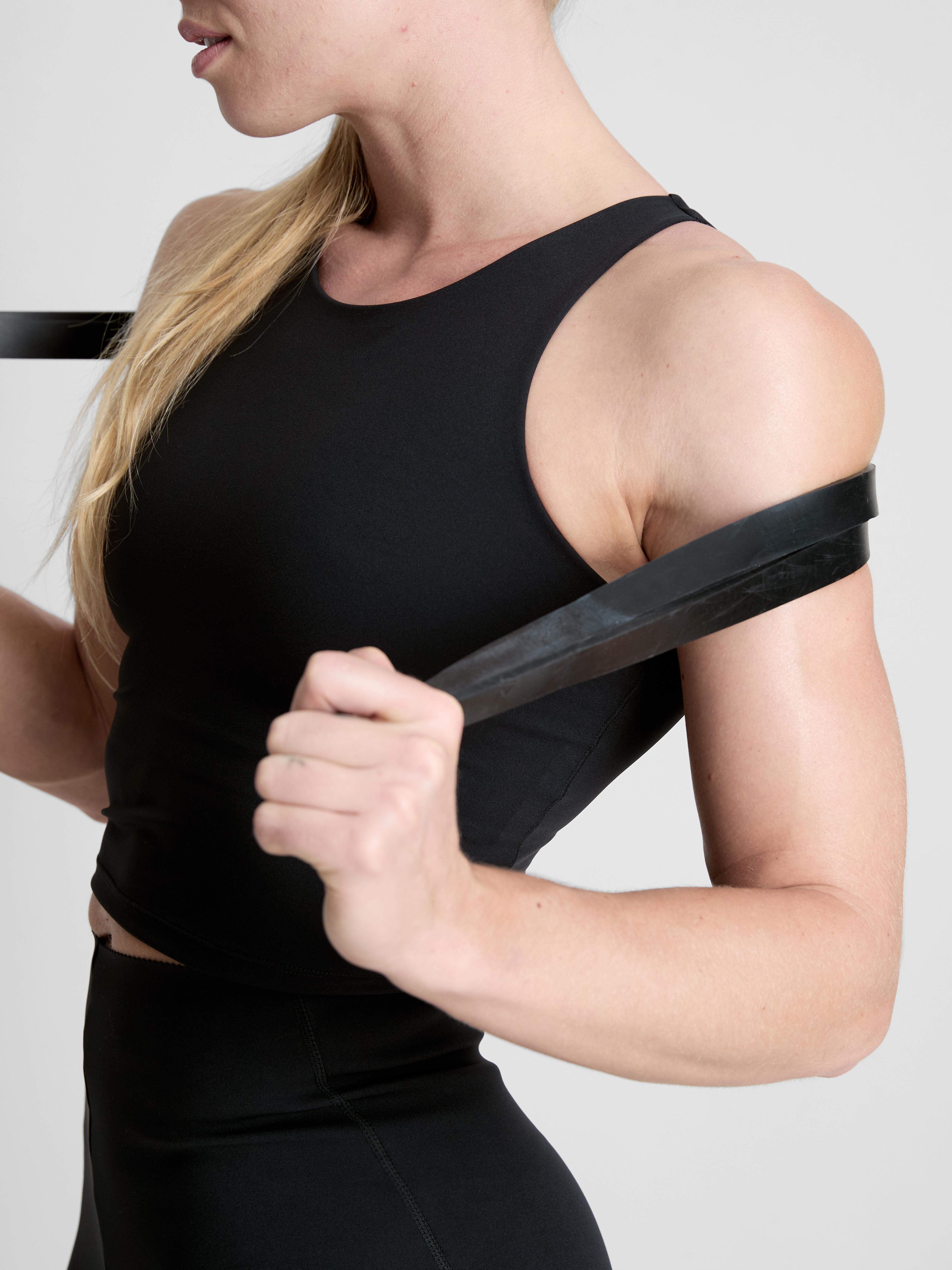 Women's Black BodySculpt Racerback Tan