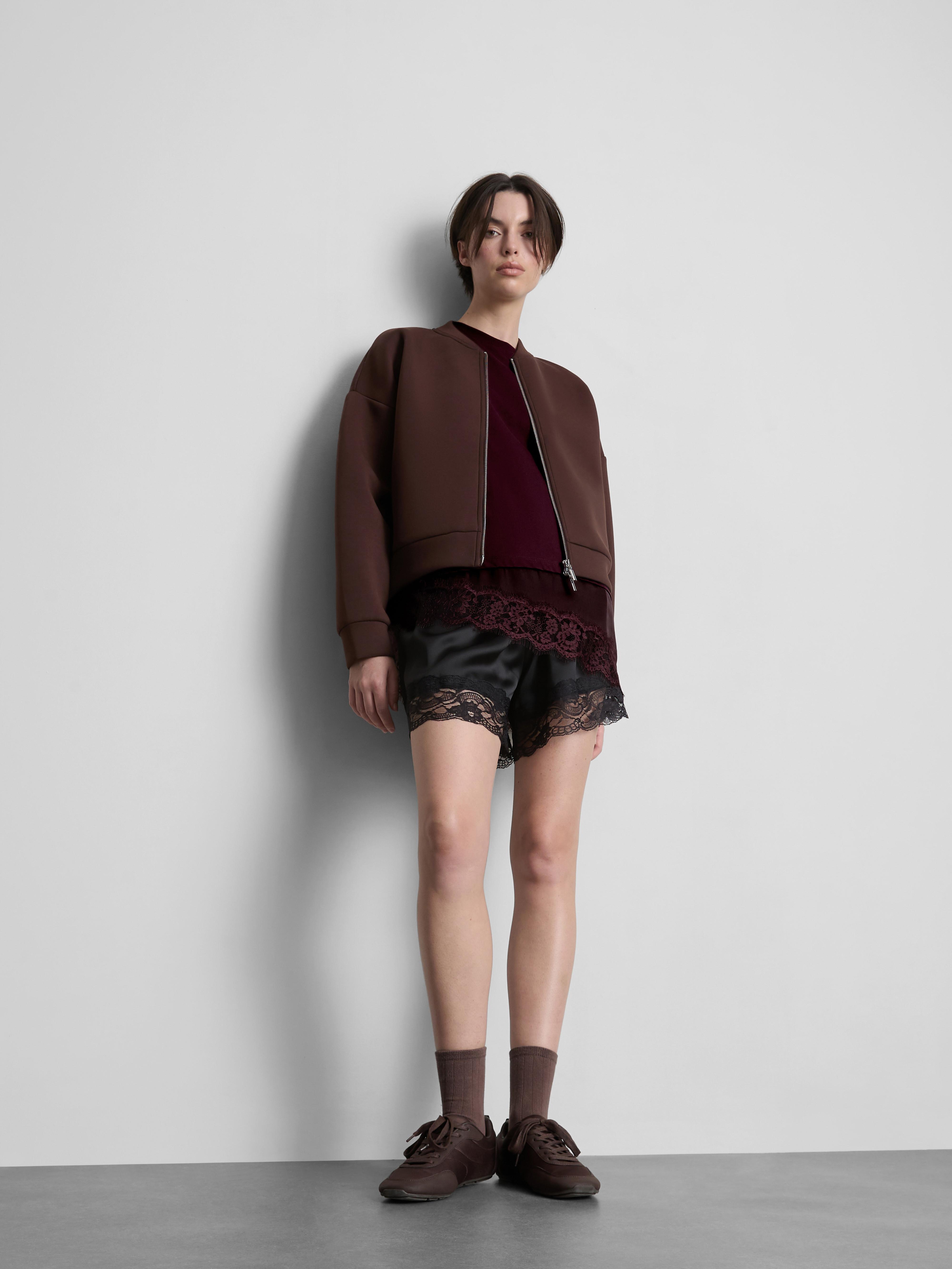 Pin Tuck Shirt With Lace Trim main image 0