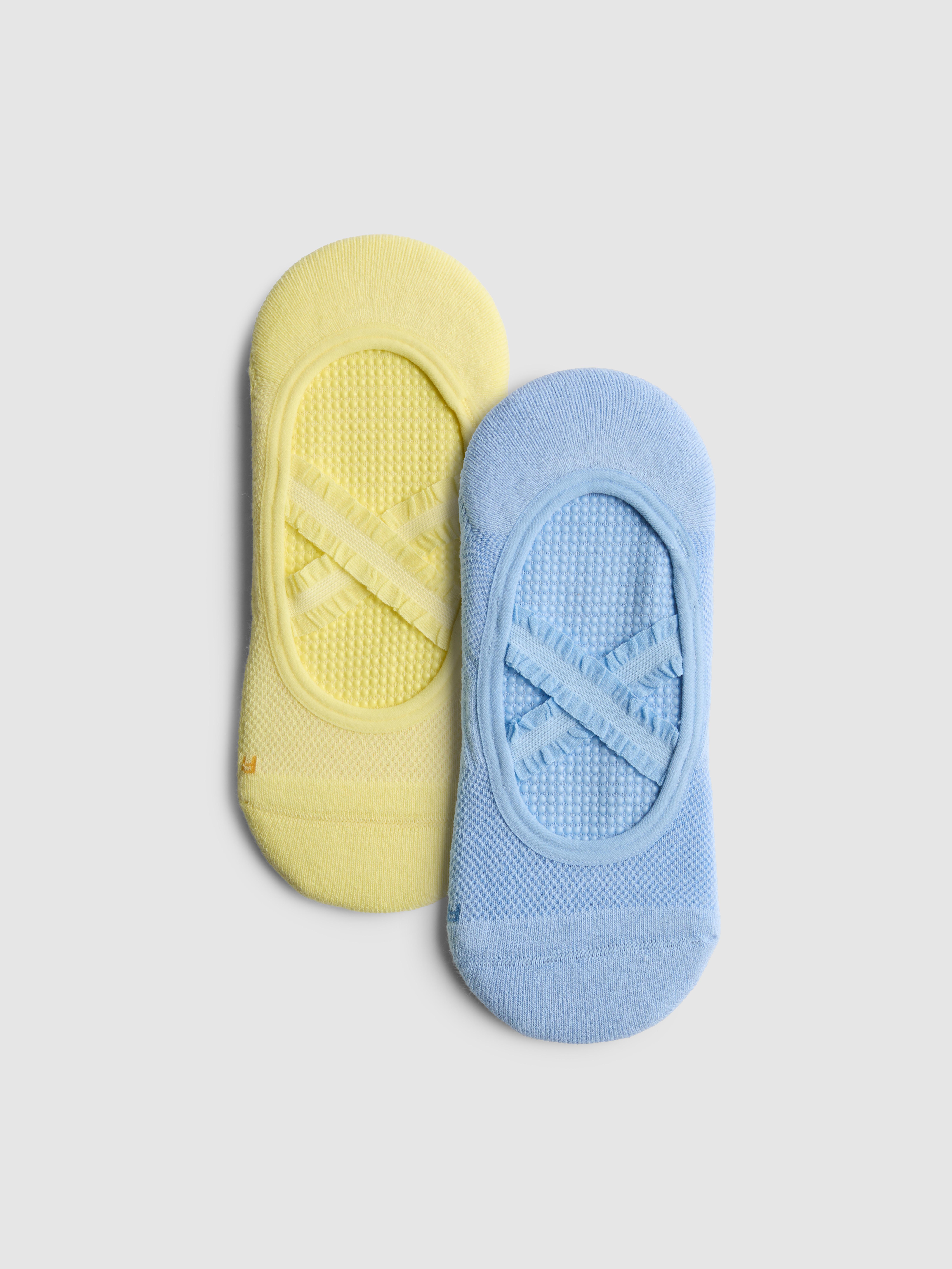 Women's Yellow 2pk Pilates Grip Socks