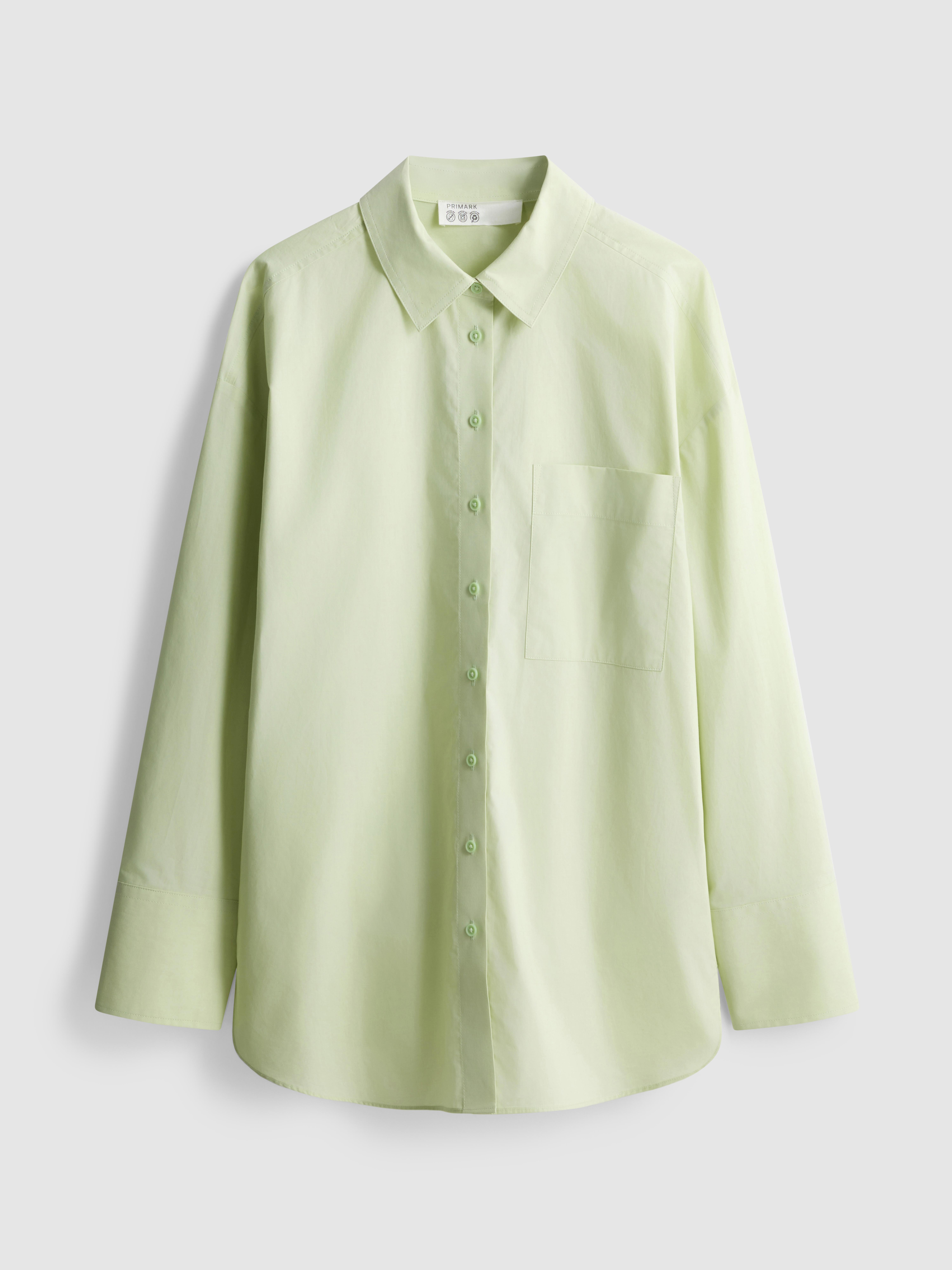 Basic overhemd van katoenpopeline