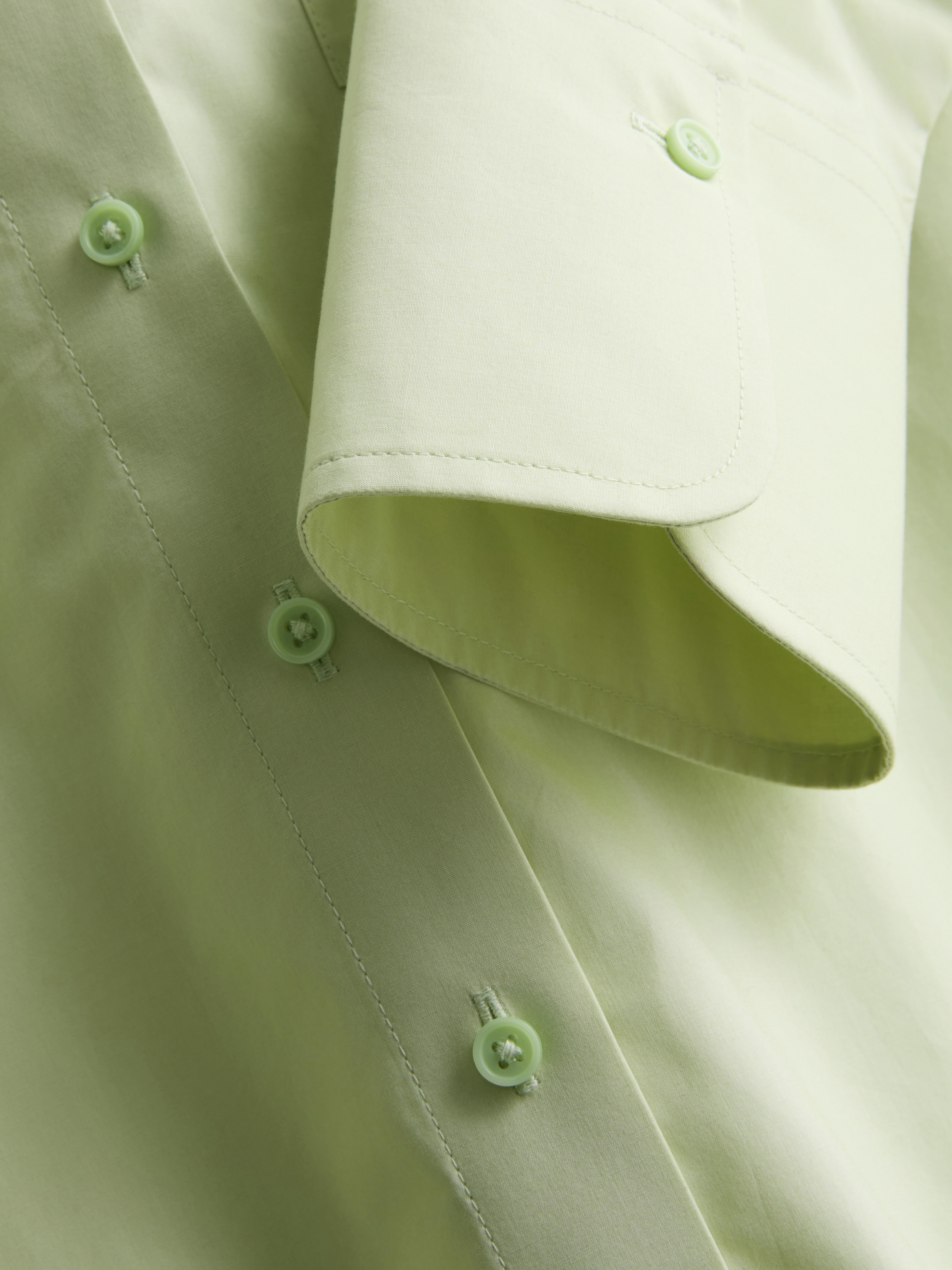 Basic overhemd van katoenpopeline