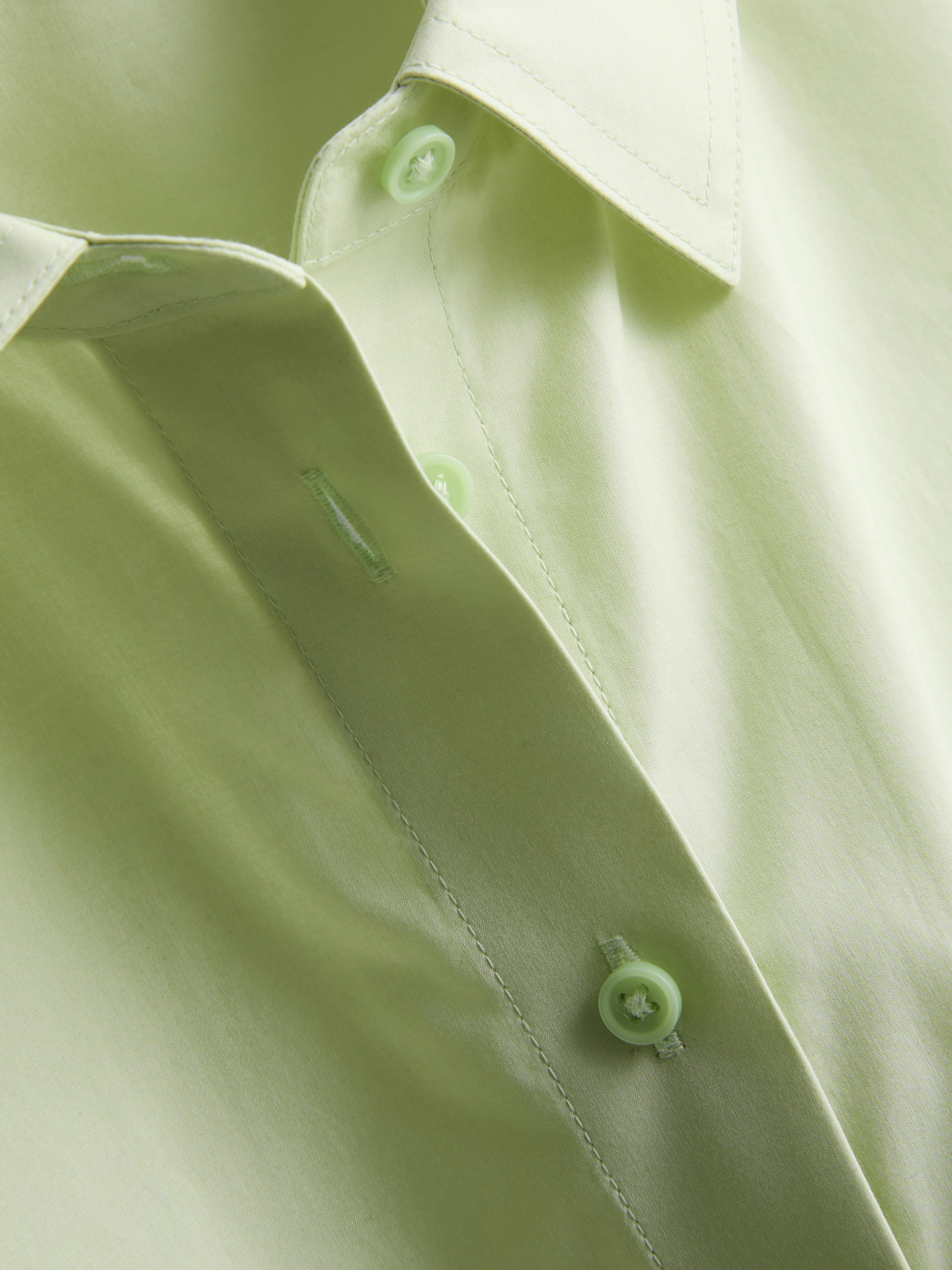 Basic overhemd van katoenpopeline