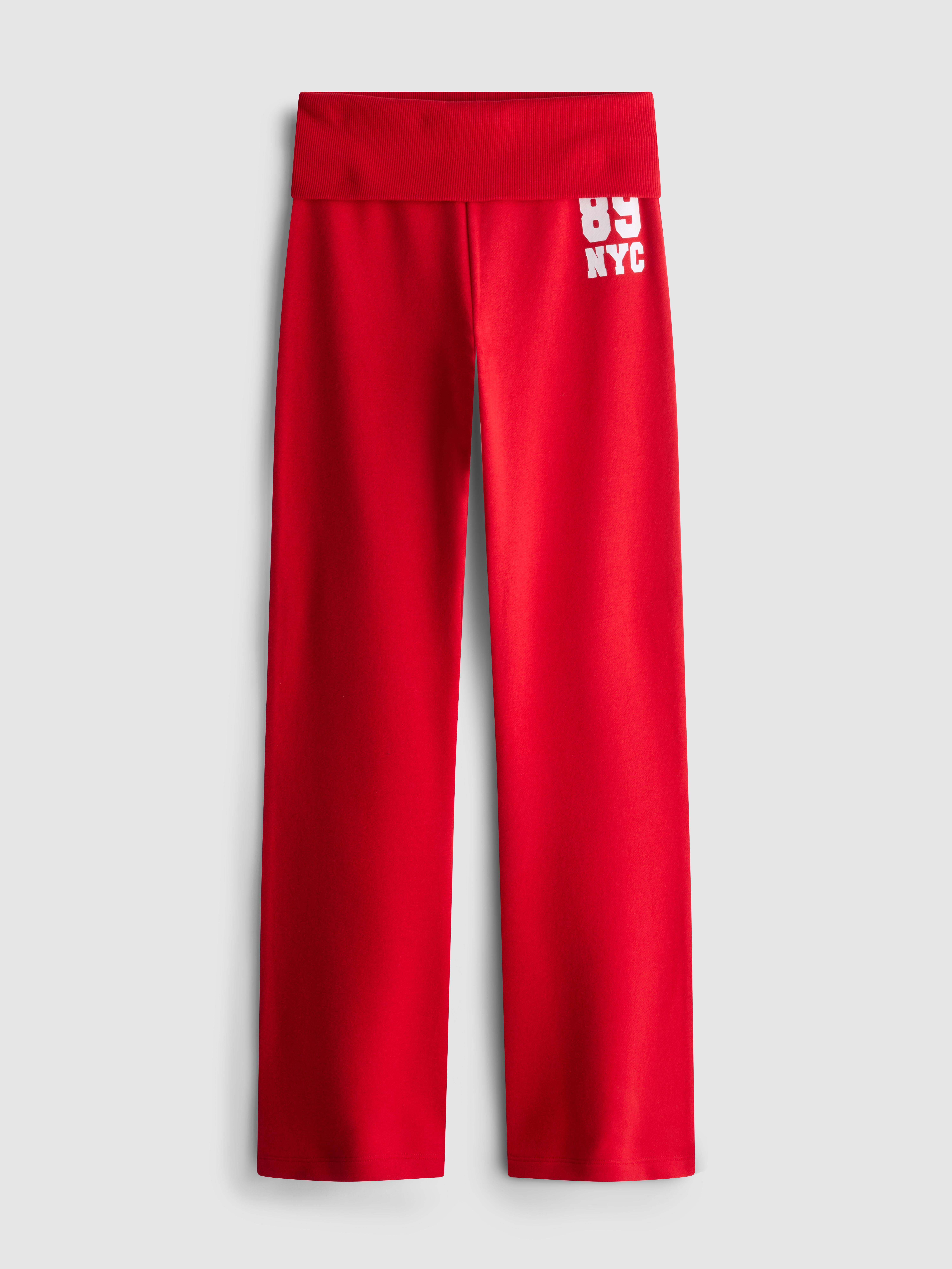 7-15yrs | New York Graphic Fold Over Flare Joggers