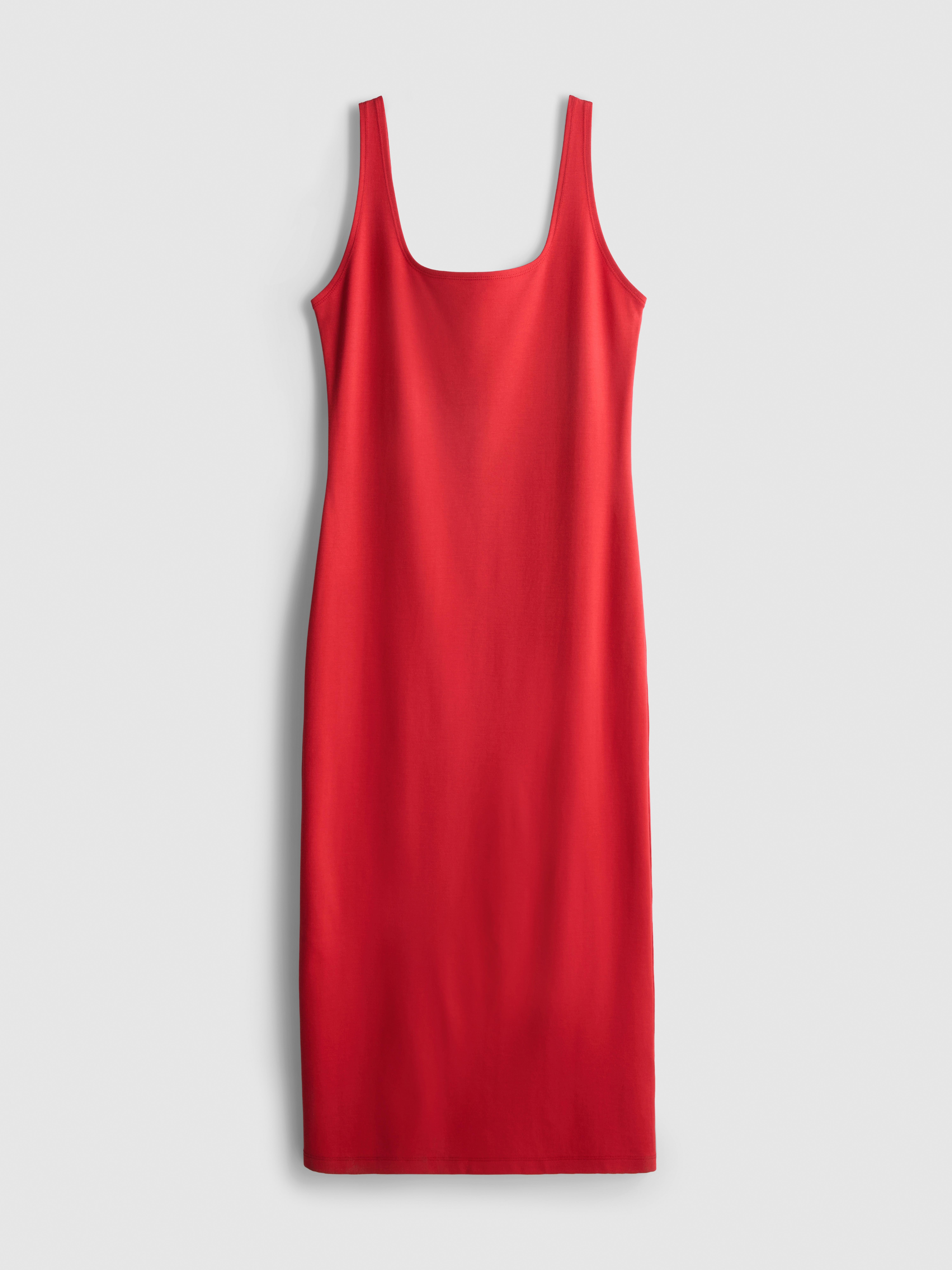 Second Skin Square Neck Midi Dress